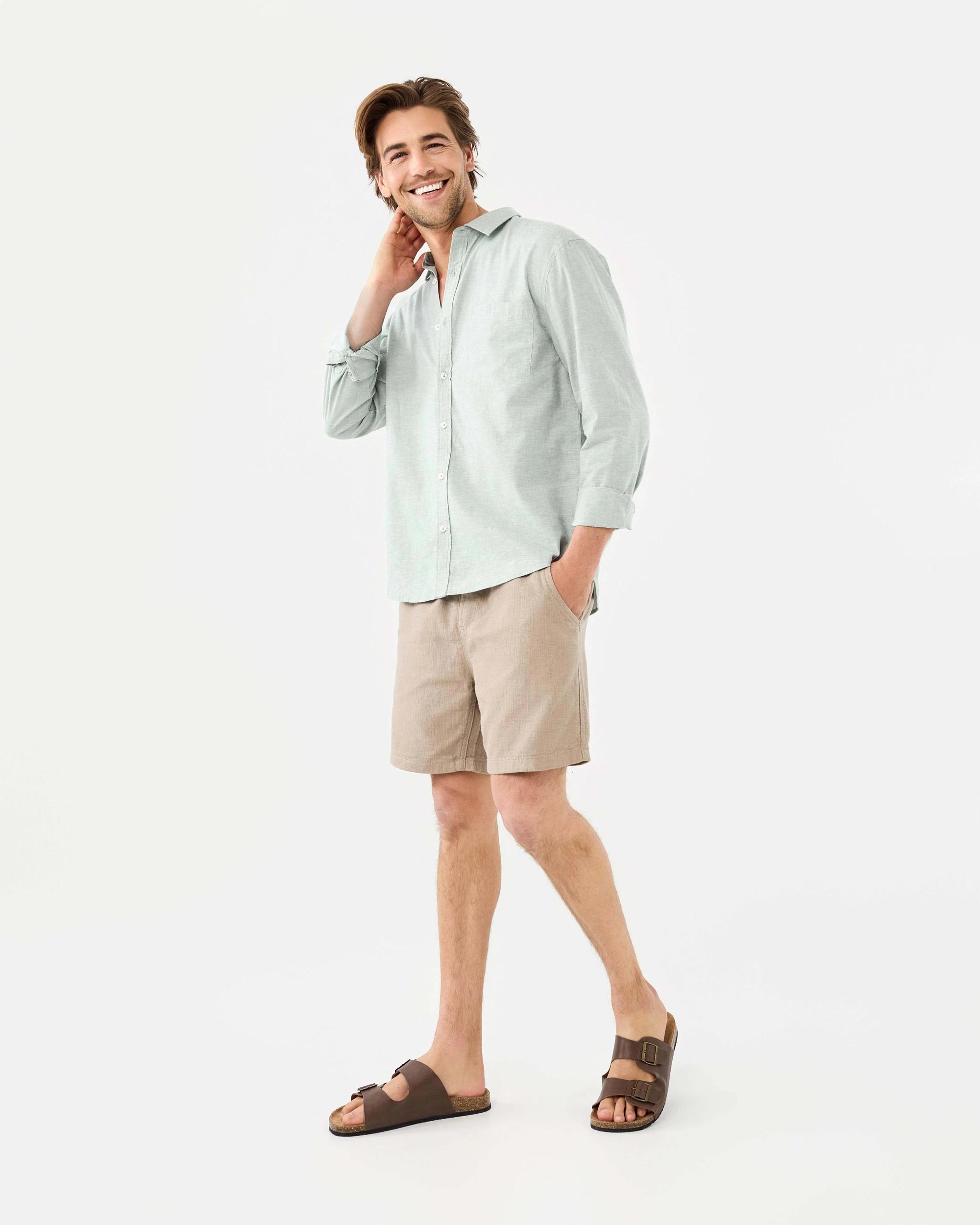 3 Cotton Slub Volley Shorts Bge Cashew, 3 of 7