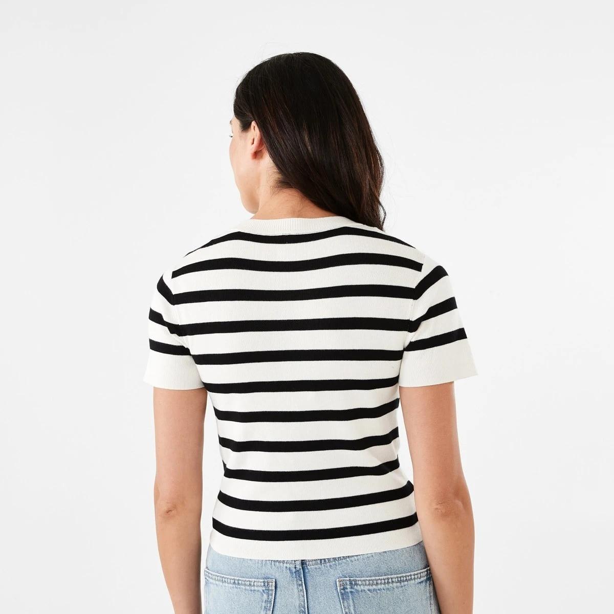 3 Short Sleeve True Knit Fitted T-shirt BOLD STRIPE, 3 of 5