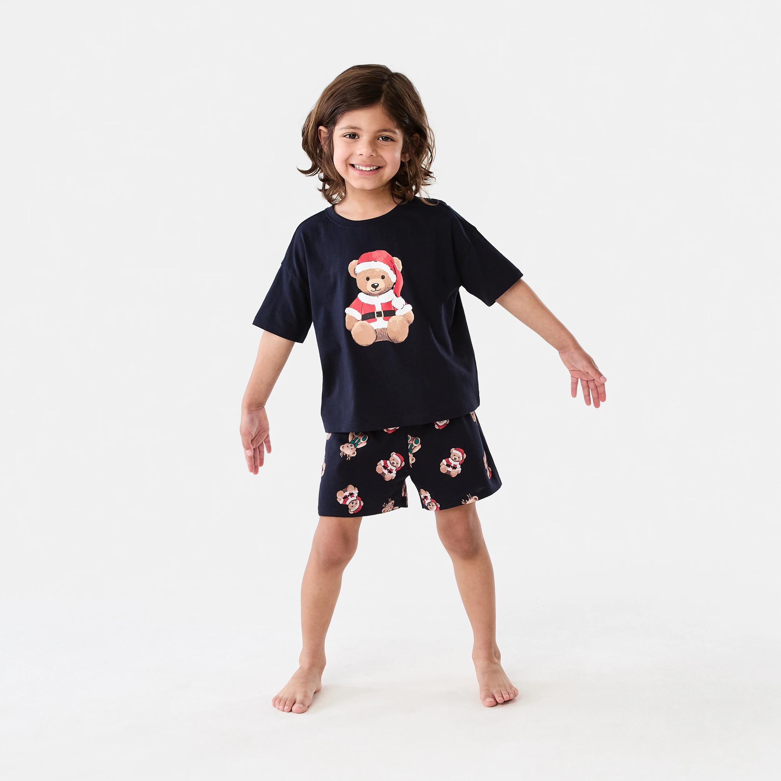7 Christmas Print Family Matching Pyjama Set XMAS BEAR SKY CAPTAIN, 7 of 10
