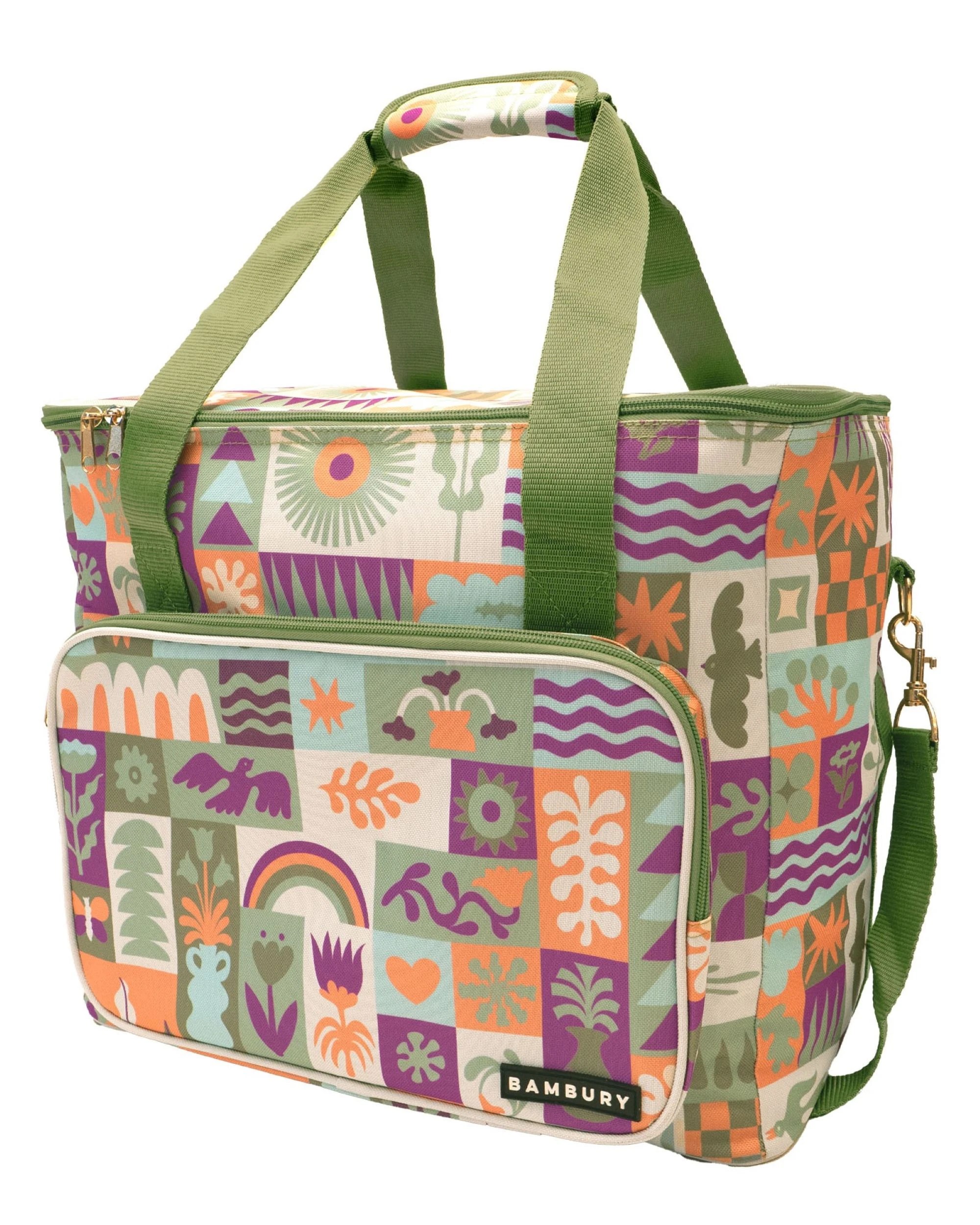 1 Bambury Zippora Picnic Food and Drinks Large Cooler Carry Bag - Multi, 1 of 3