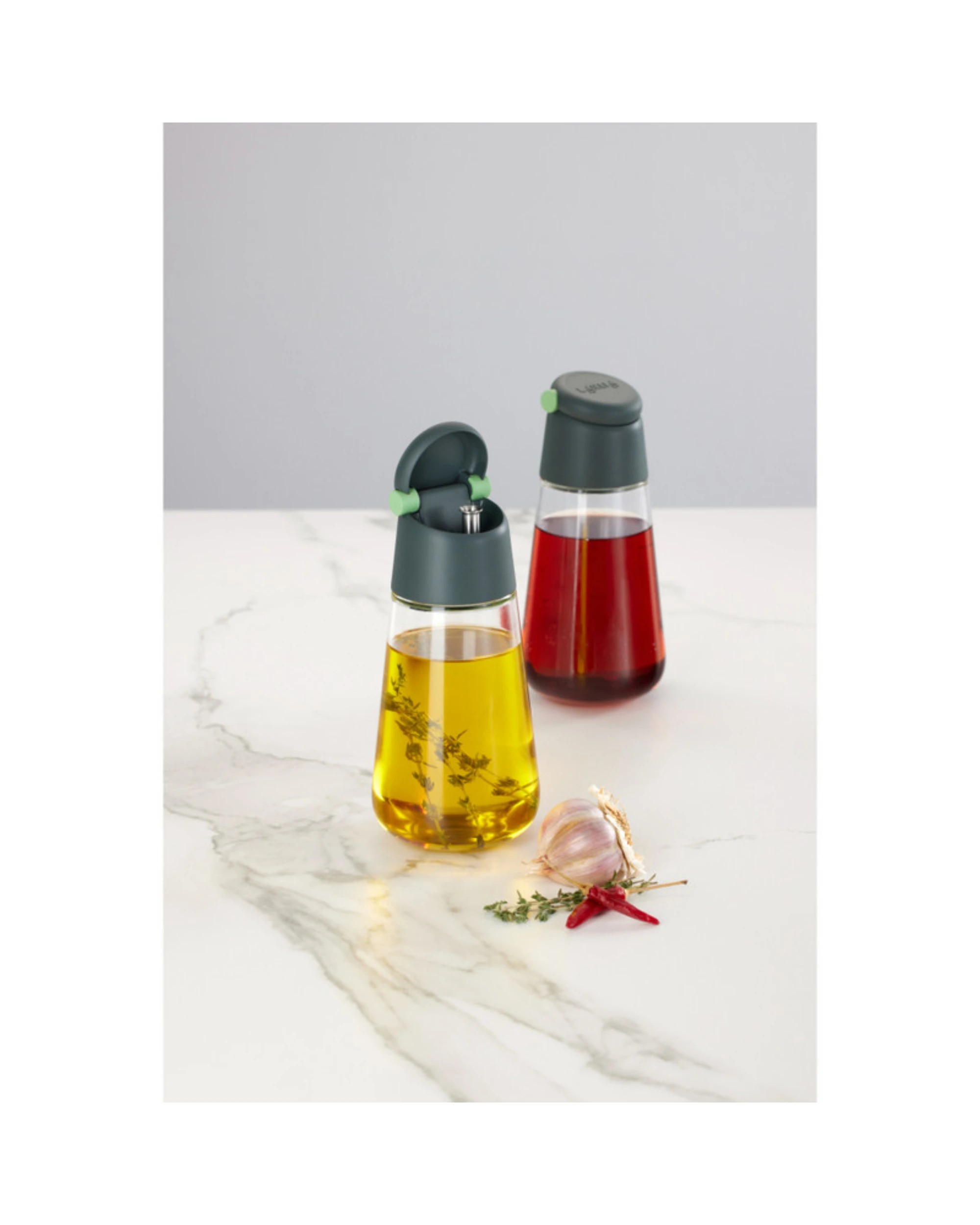 4 Lekue 2 Piece Oil and Vinegar Set - Grey, 4 of 4