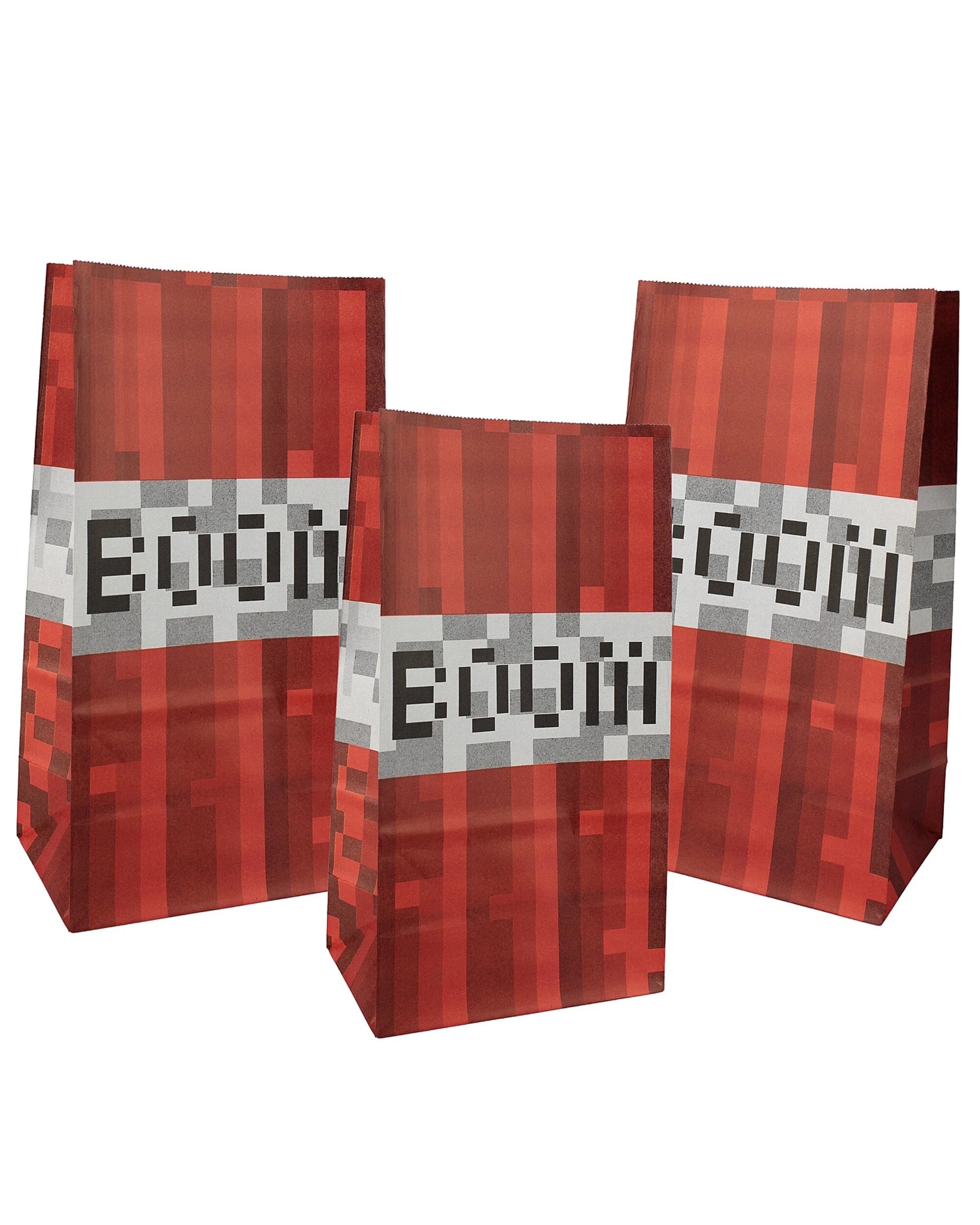 1 Party Maker Boom Gamer Paper Party Bags With Stickers Pack of 12 - Red, 1 of 5
