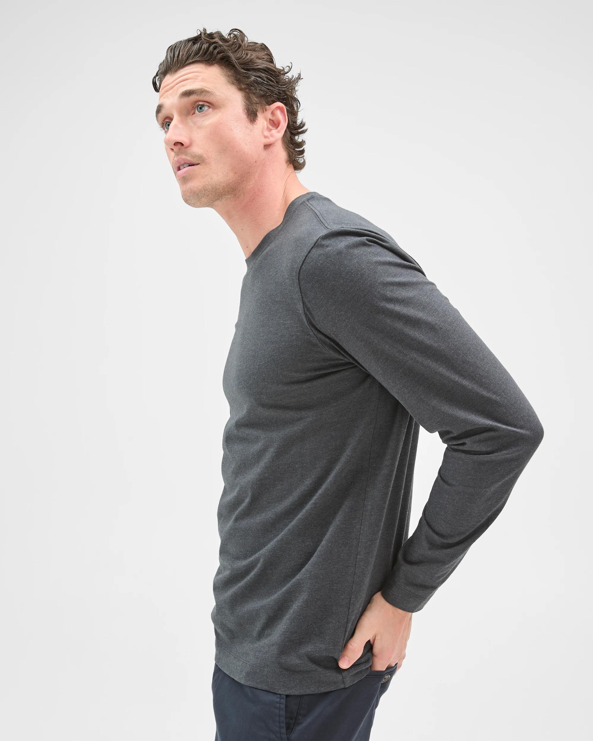 6 Target Australian Cotton Long Sleeve T-Shirt CHARCOAL, 6 of 8