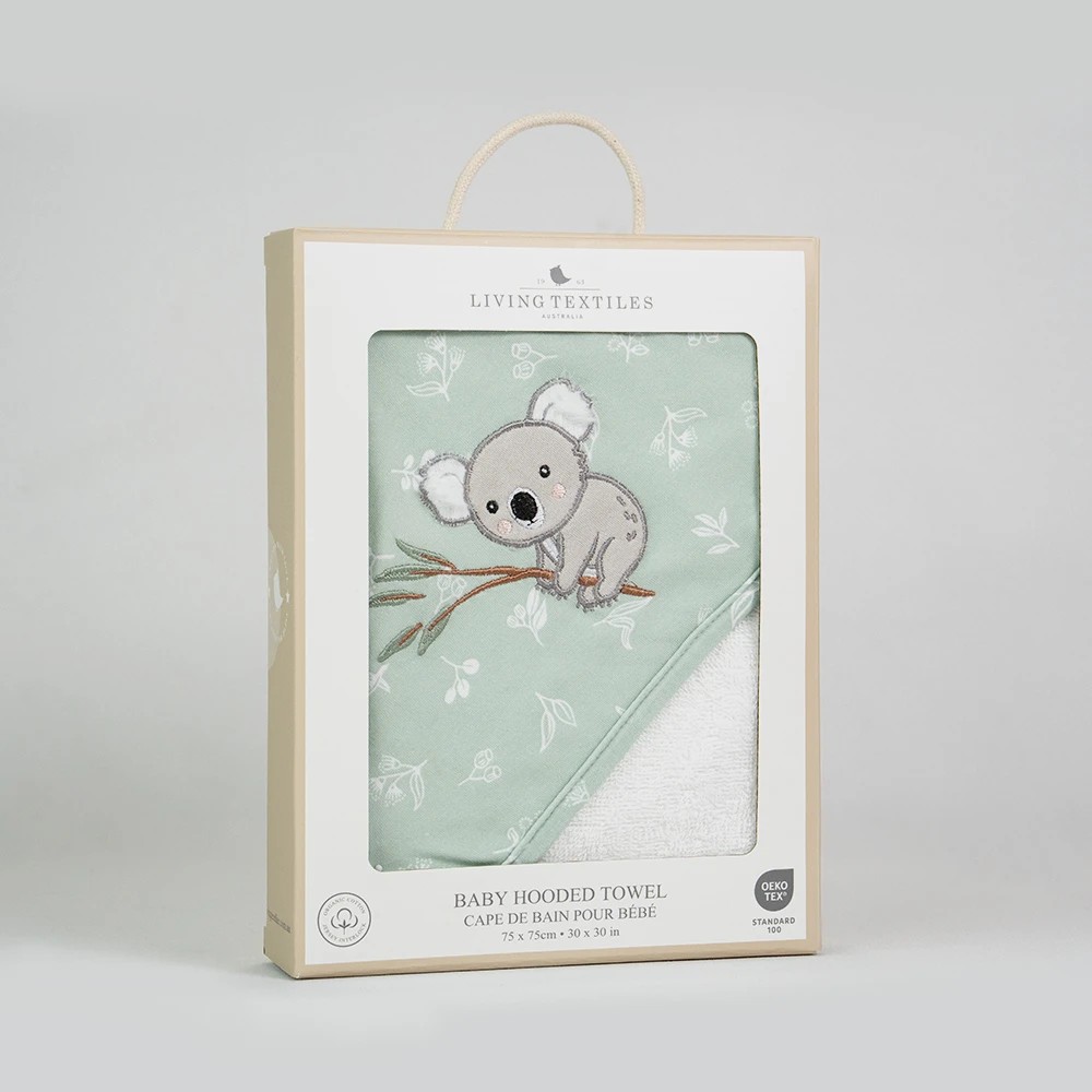 6 Living Textiles Australiana Hooded Baby Bath Towel 75 x 75 cm – Assorted, 6 of 6