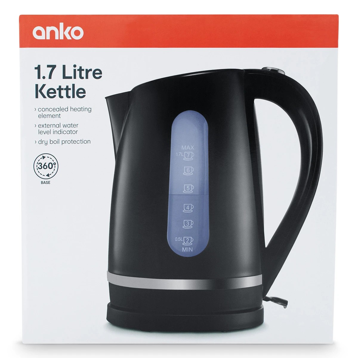 8 1.7 Litre Kettle - Black, 8 of 8