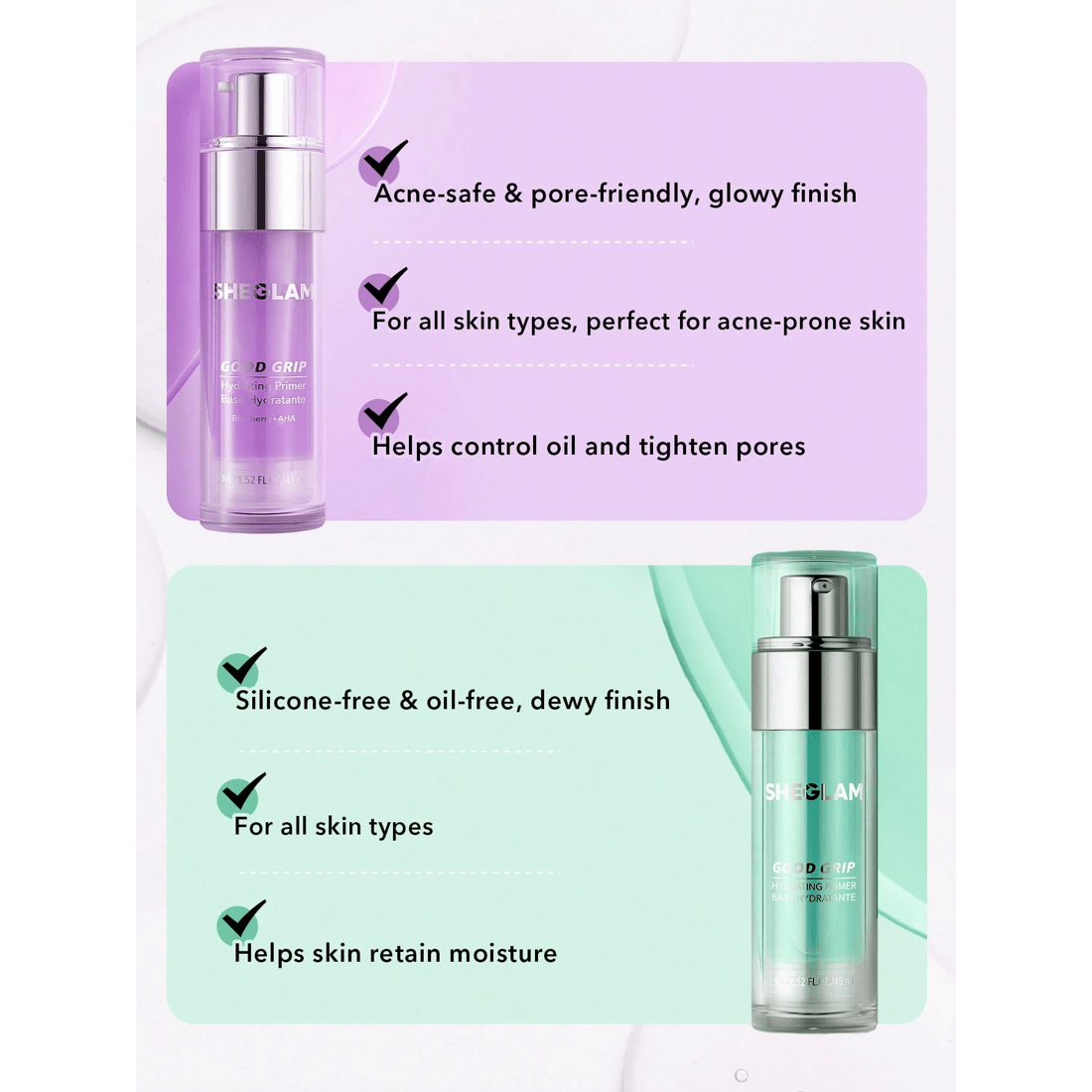 6 SHEGLAM Good Grip Hydrating Primer - Blueberry + AHA, 6 of 6