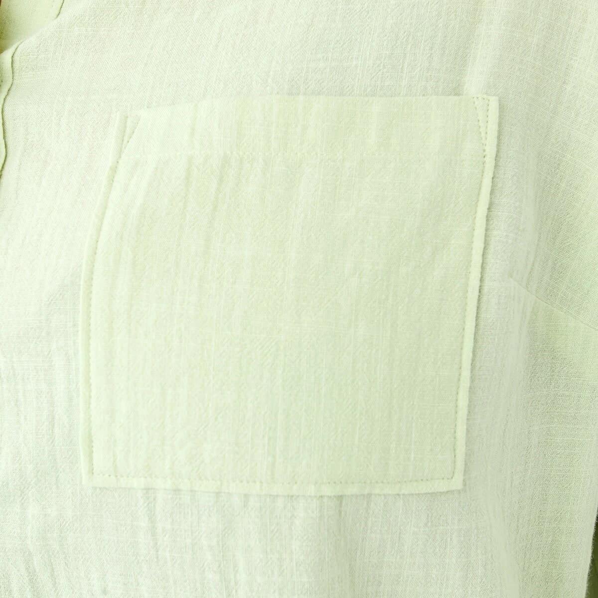 7 Curve Long Sleeve Cotton Shirt Grn Tea, 7 of 8