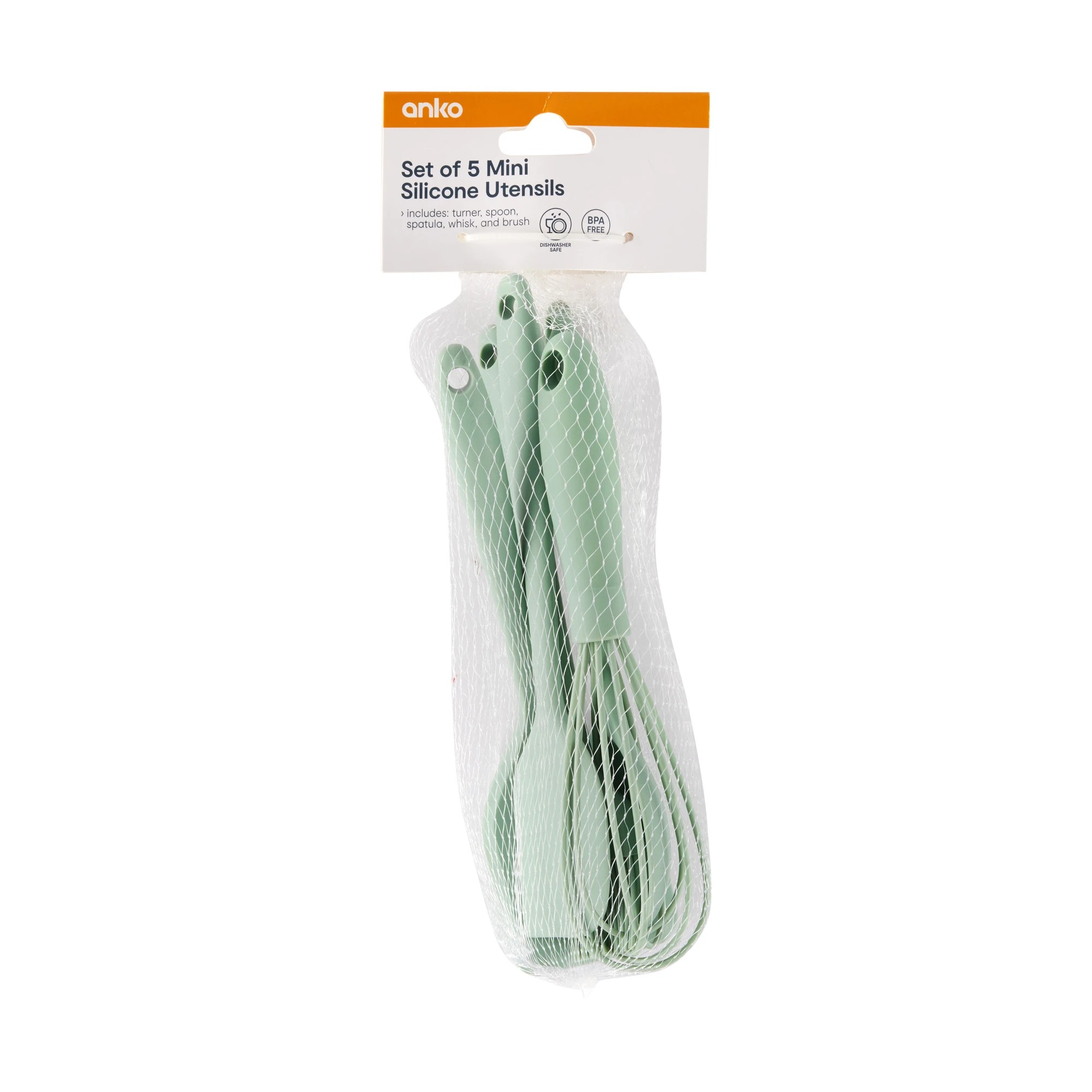 8 Set of 5 Mini Silicone Utensils, 8 of 8