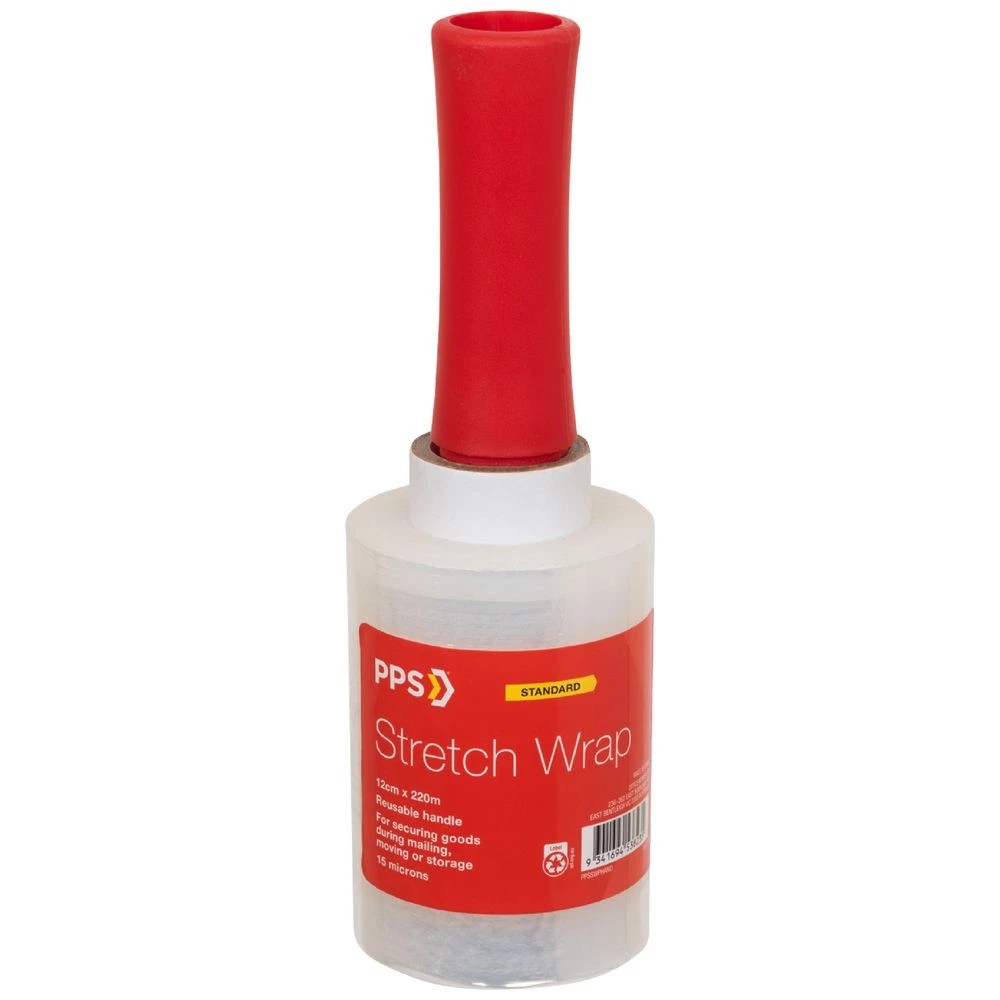 1 PPS Stretch Wrap with Reusable Handle 12cm x 220m, 1 of 4