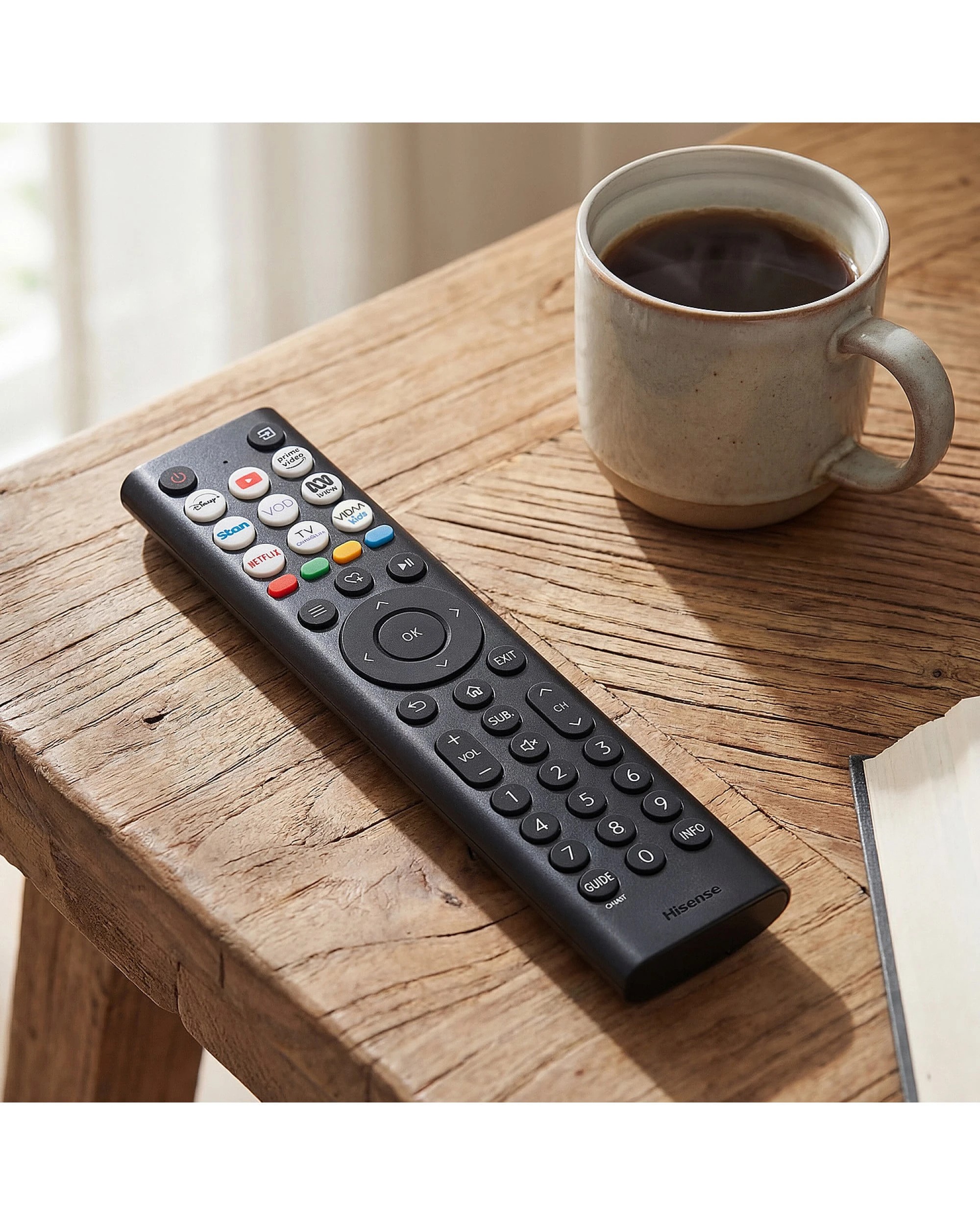 2 Hisense EN2R38H Genuine Original TV Remote Control - Black, 2 of 7