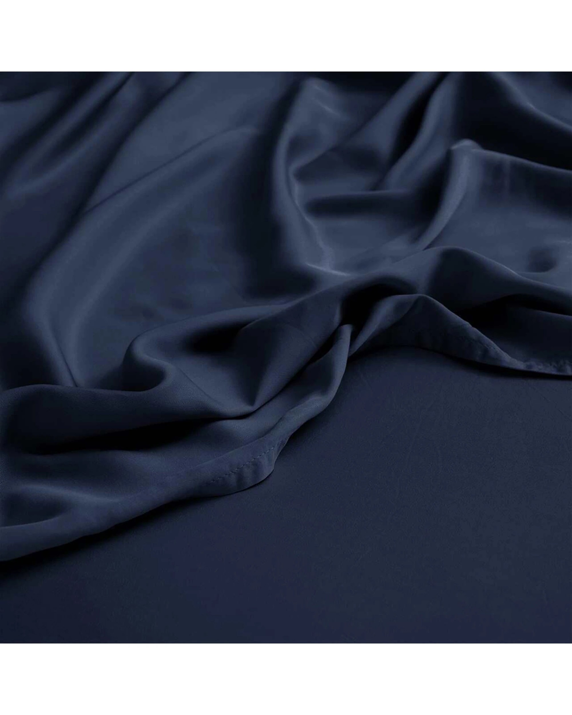 4 Canningvale Luxury Lustro Bamboo Viscose Bed Sheet Set - Queen Bed - Blue, 4 of 4