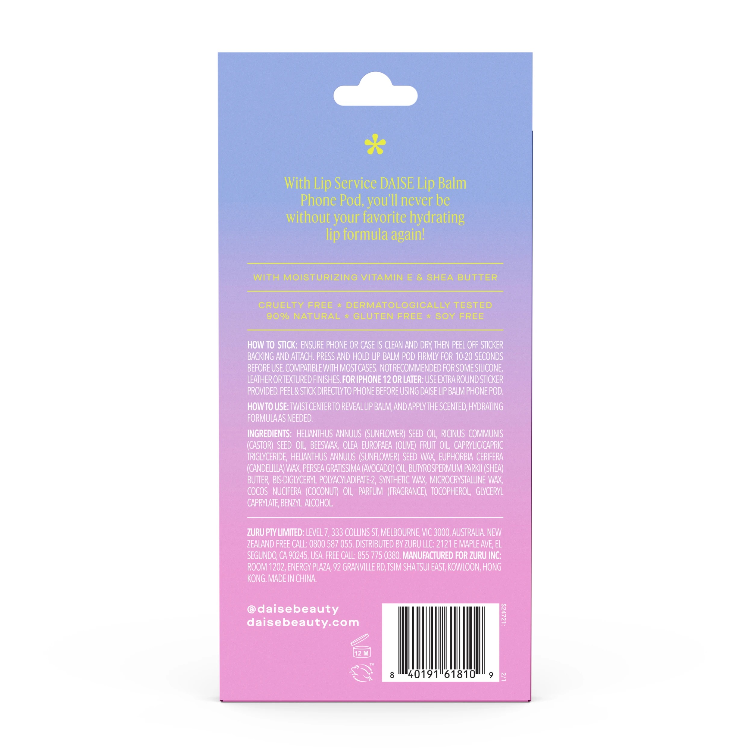 2 DAISE Lip Balm Phone Pod 1.7g - Coconut Breeze, 2 of 10