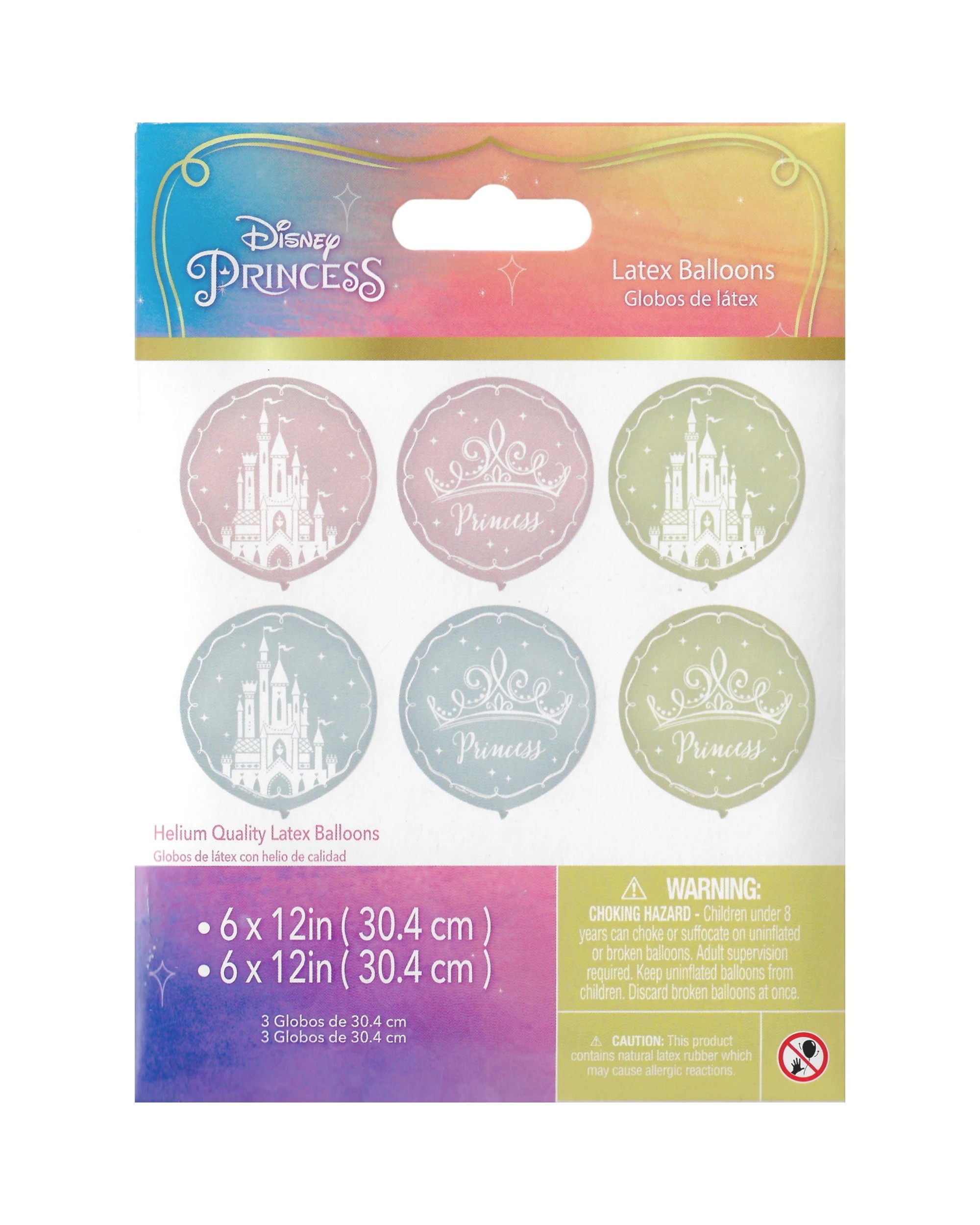 2 Amscan Disney Princess Once Upon A Time Balloons Pack of 6 - Pastel, 2 of 2