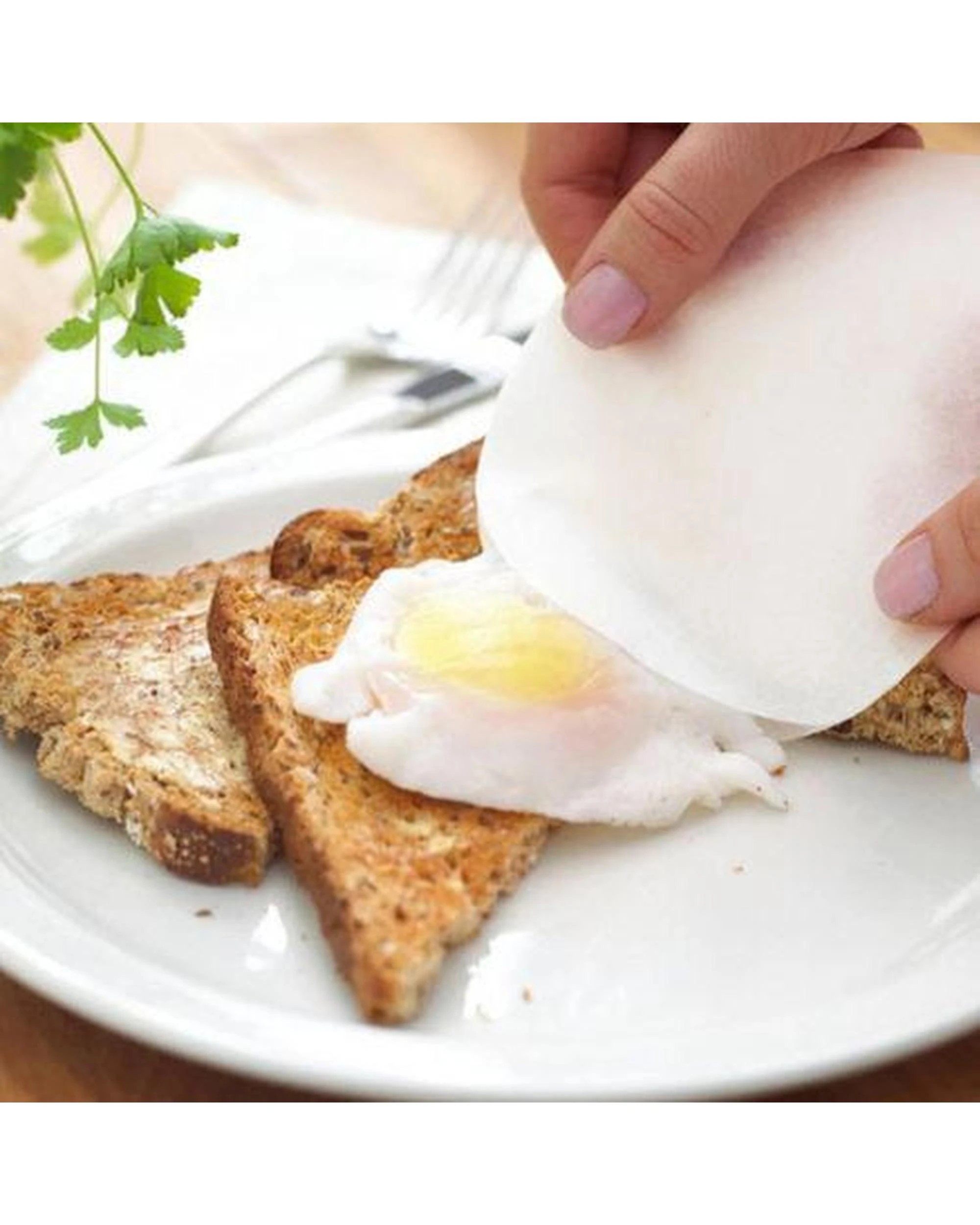 2 Wiltshire Poachies Non Sitck Egg Poacher  120 Bags 43550 - White, 2 of 4