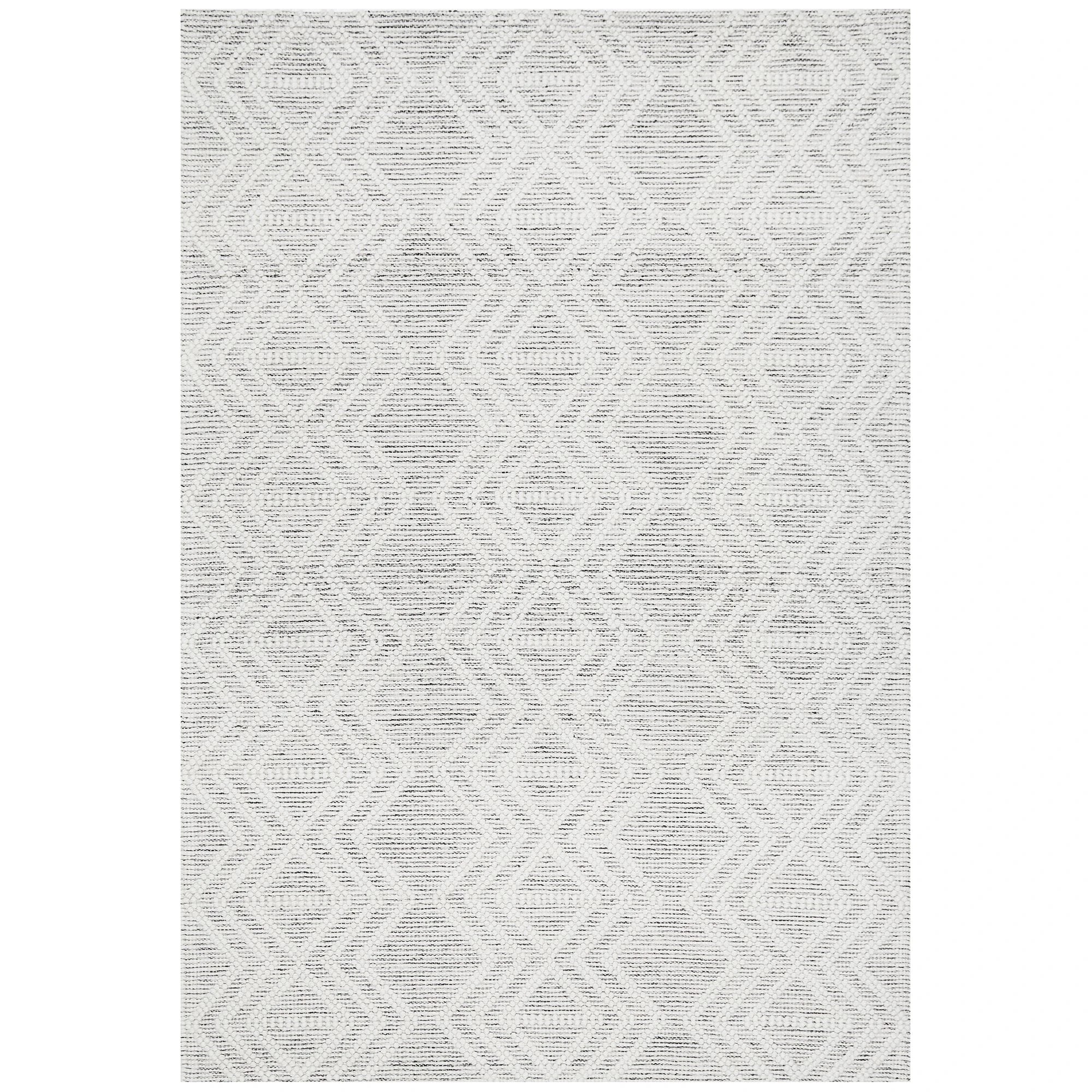 1 Common Ground Rugs Chateau Clara 280x190cm - Large Hand Loomed Rug - White, 1 of 10
