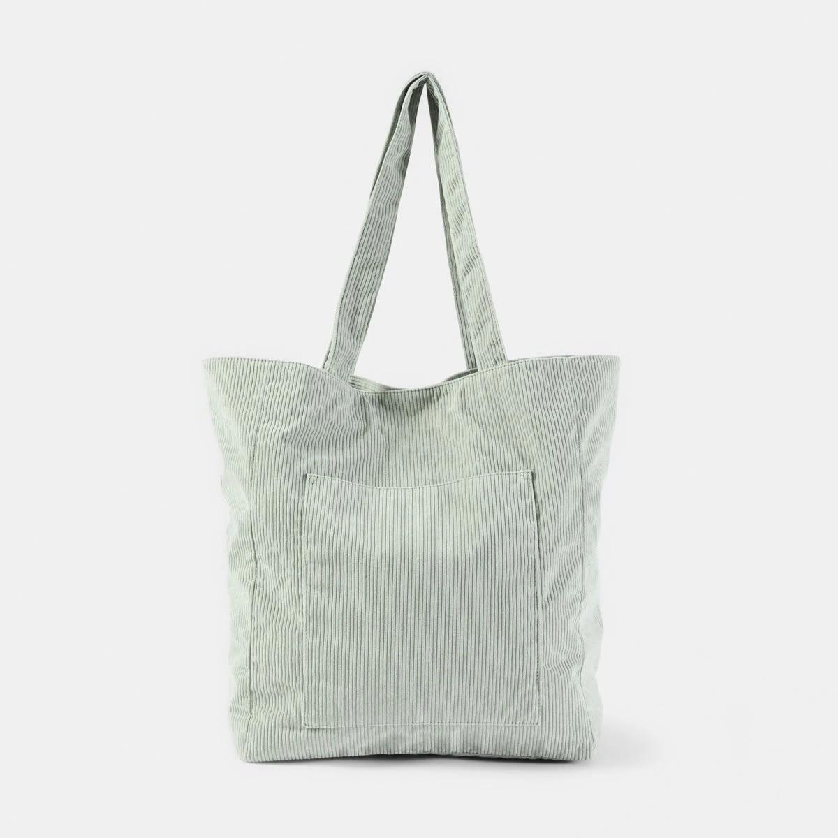 1 Corduroy Tote Bag Soft Khaki, 1 of 5