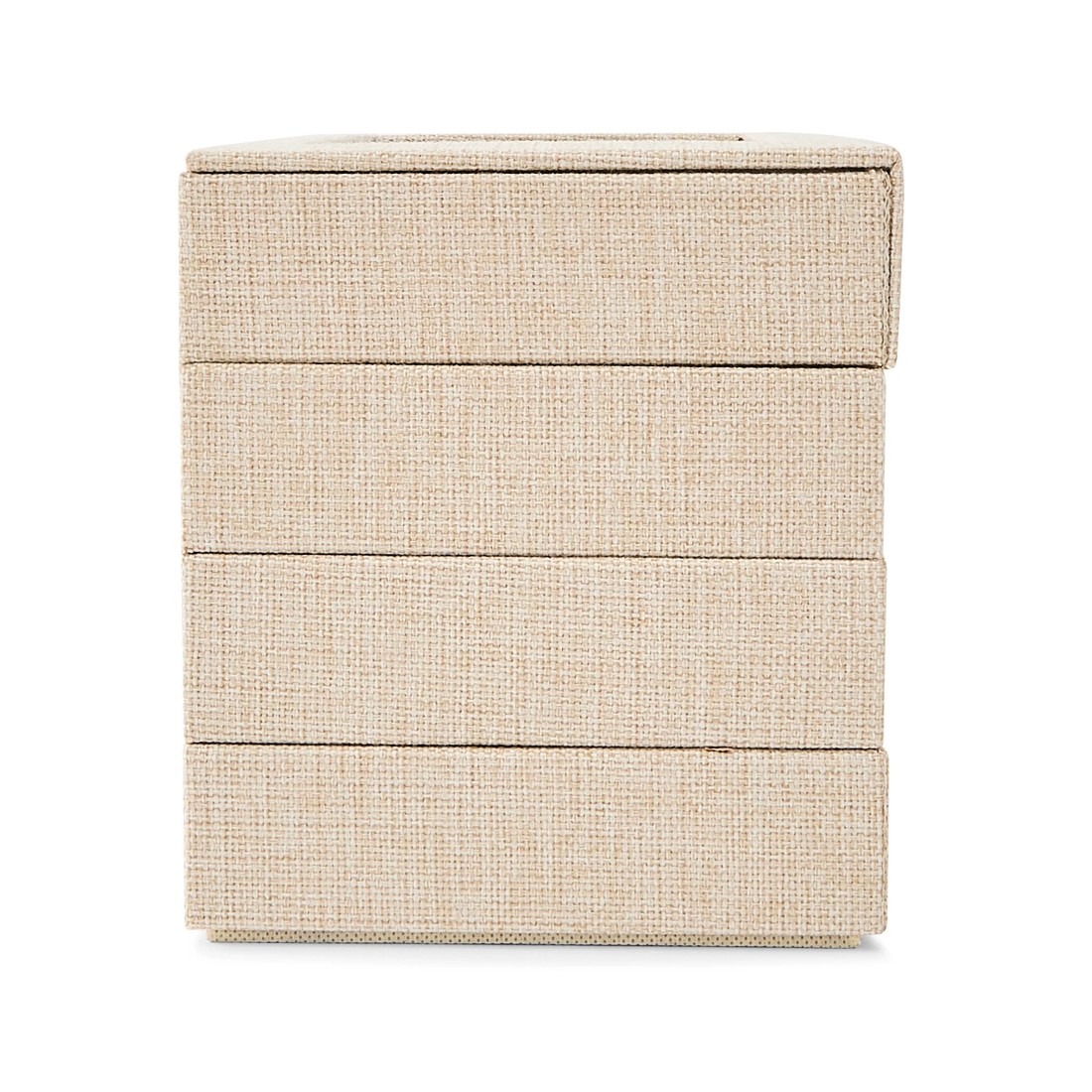 7 4 Pack Modular Linen Look Stacking Tray, 7 of 8