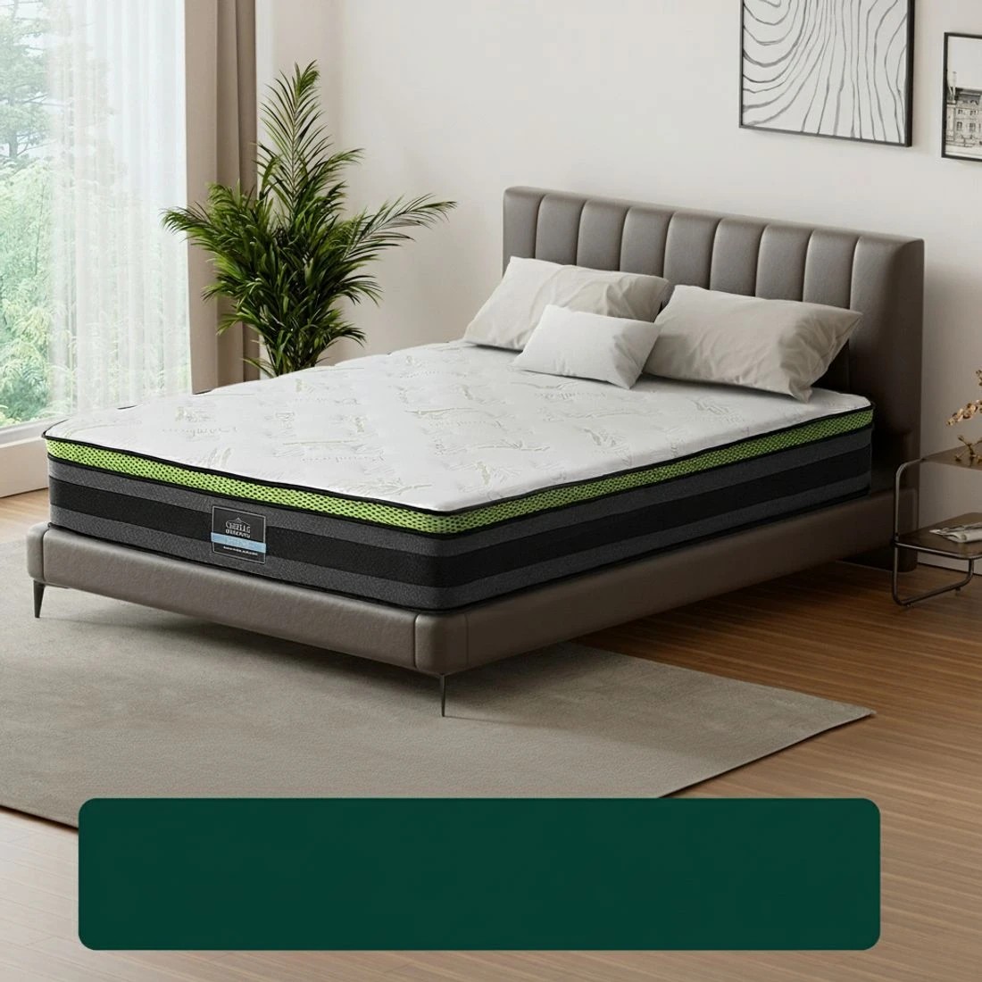 4 Giselle Mattress Cool Gel Foam 30cm Queen - Grey, 4 of 6