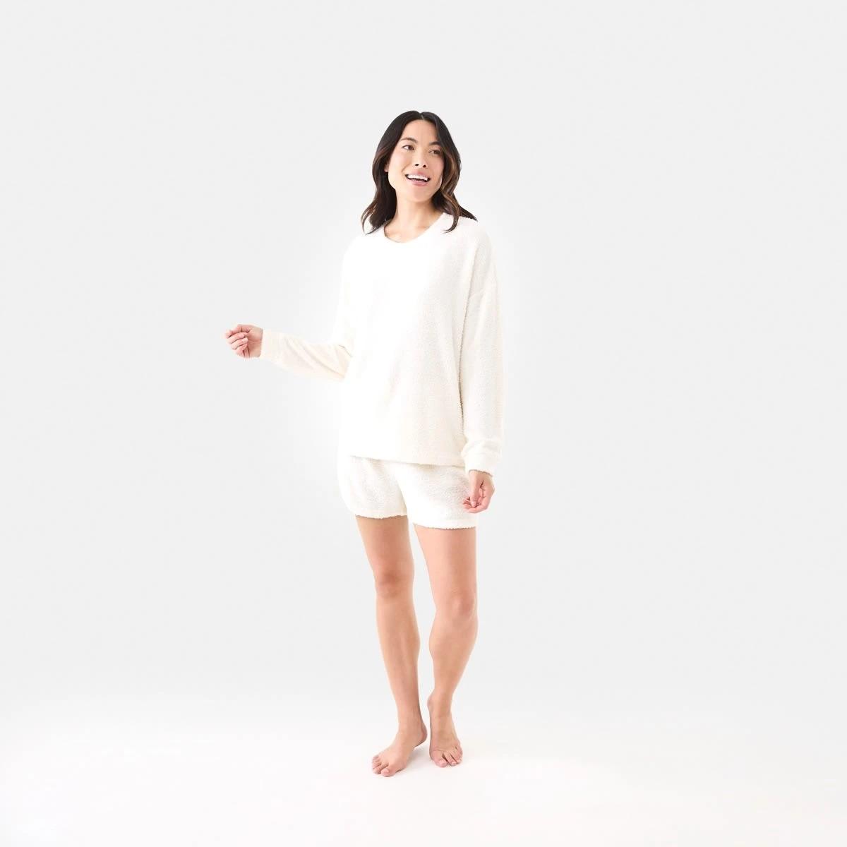 6 Long Sleeve Plush Fleece Top Whisper, 6 of 6