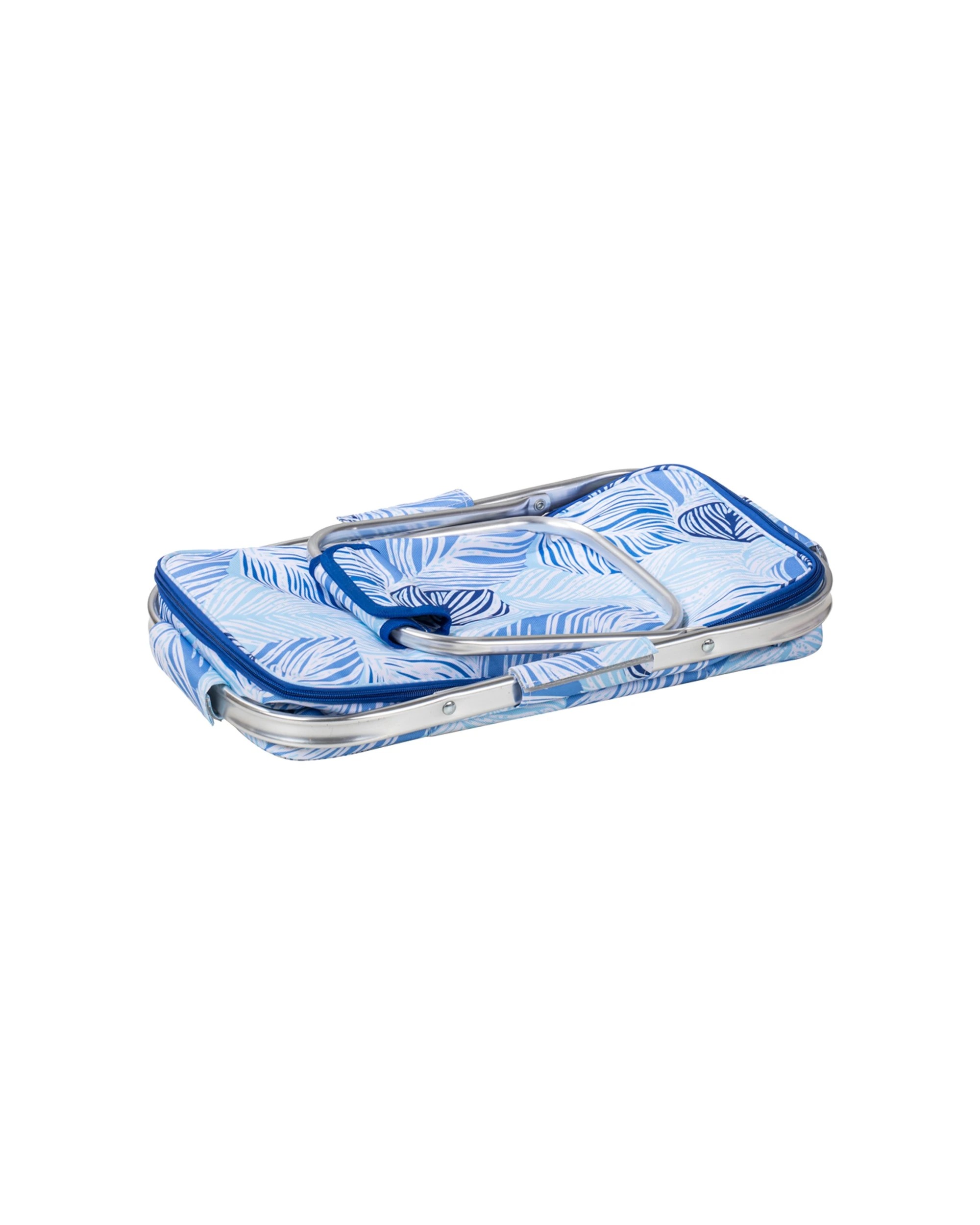 2 Porta Oceana Picnic 46cm Basket Camping Outdoor Storage Insulated Coastal - Pattern, 2 of 5