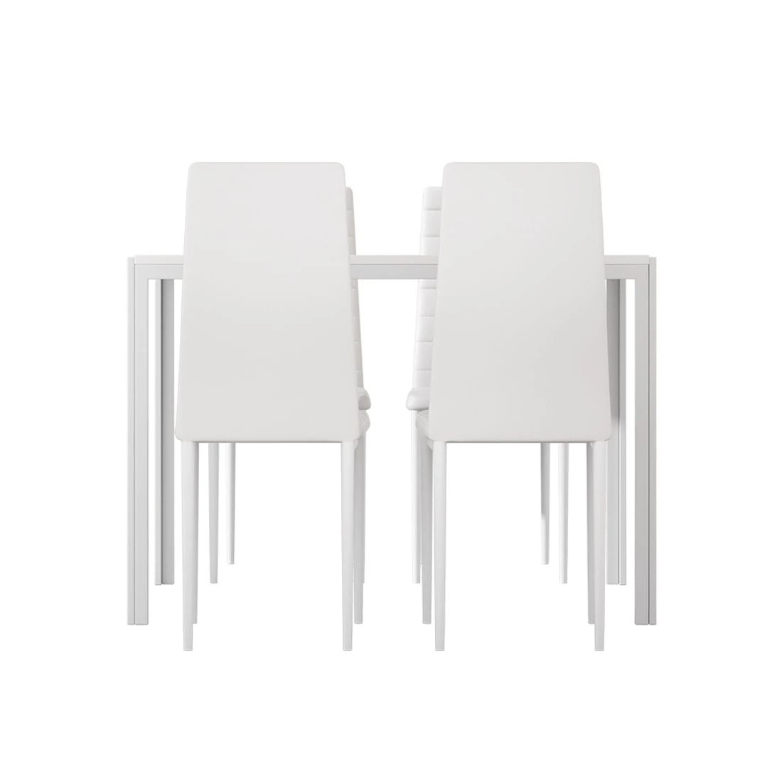 4 Artiss Dining Chairs and Table Dining Set 4 Chair Set Of 5 - White, 4 of 5