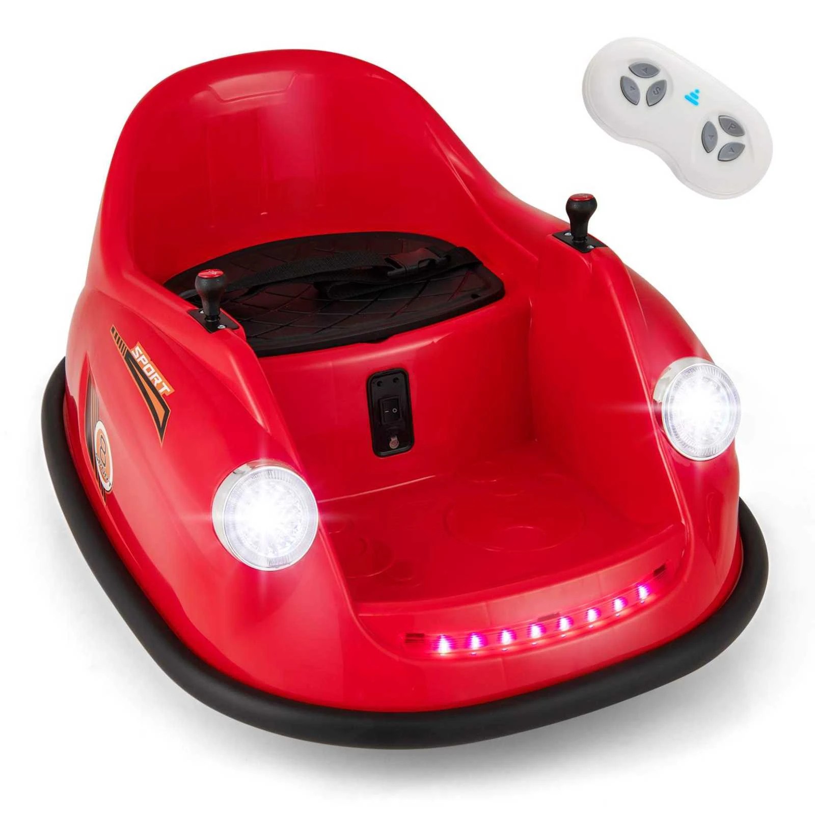 1 Costway Electric Ride On Bumper Battery-Powered Toy Car 2-5 Years Old - Red, 1 of 1