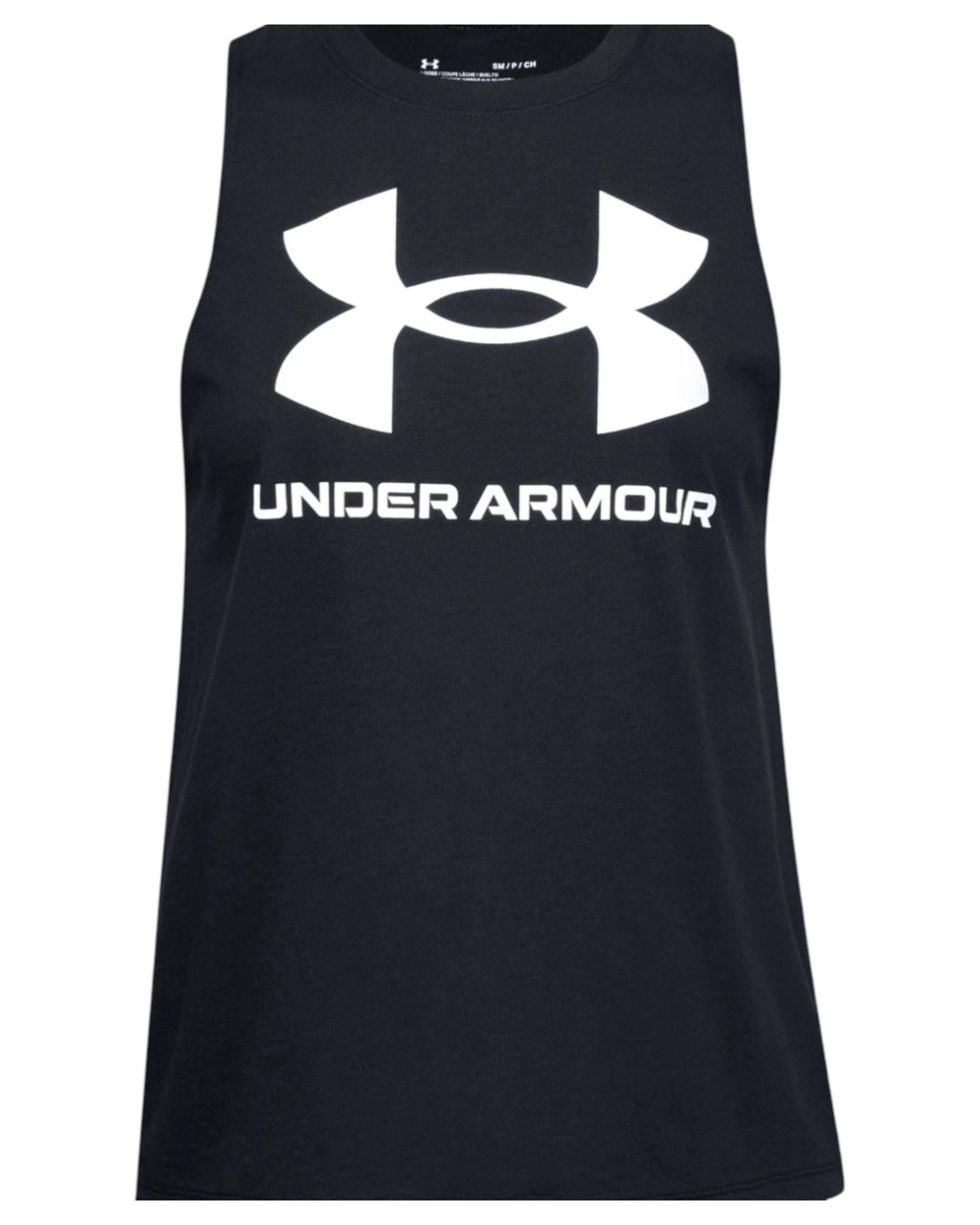 1 Under Armour 2 Pack Womens Live Sport Style Tank Top Singlet BLACK, 1 of 6
