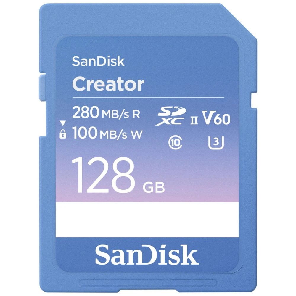 1 SanDisk 128GB Creator UHS-II SDXC Memory Card, 1 of 2