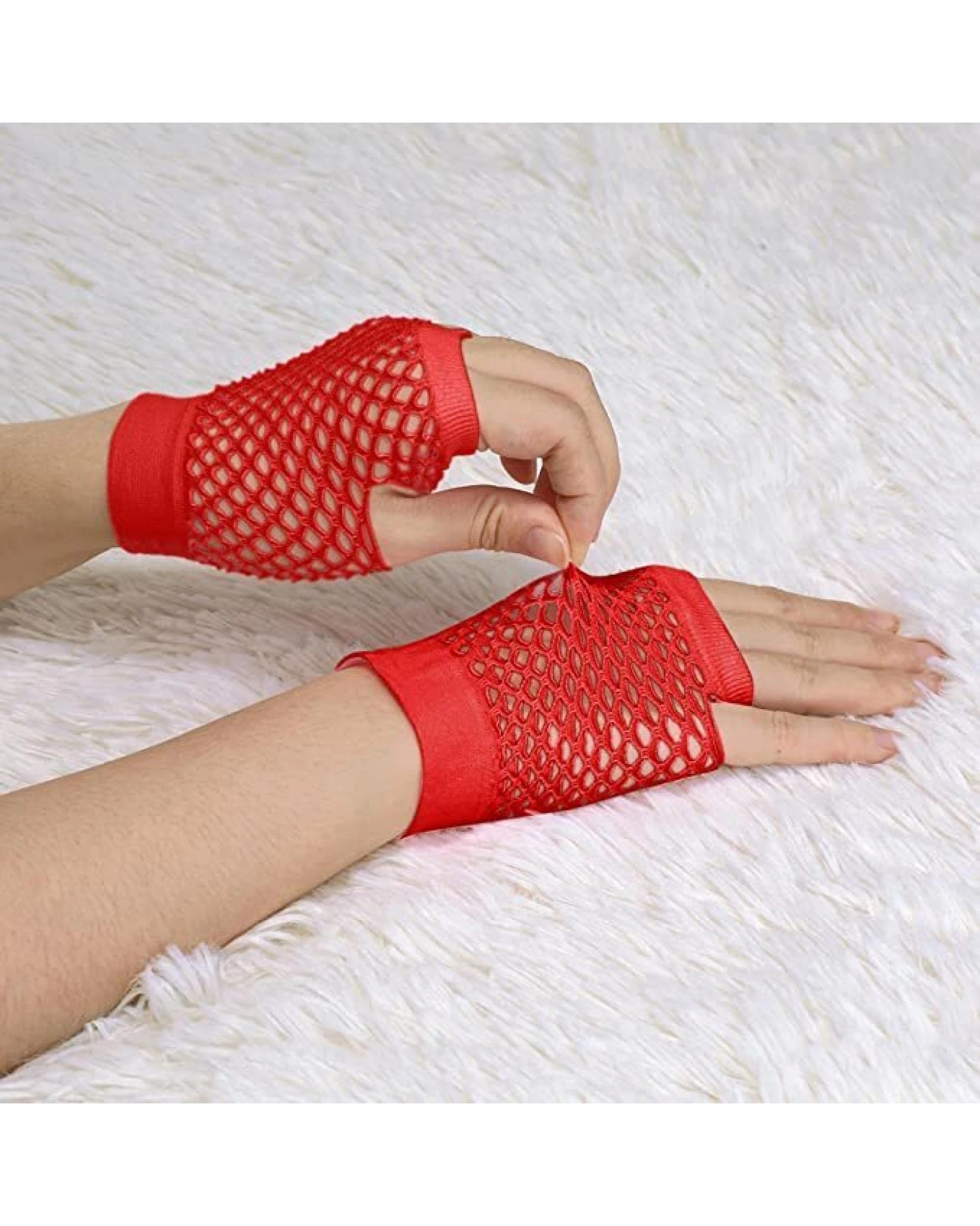 3 BR Costumes Fingerless Fishnet Gloves for Costume Parties and Dance, 3 of 4