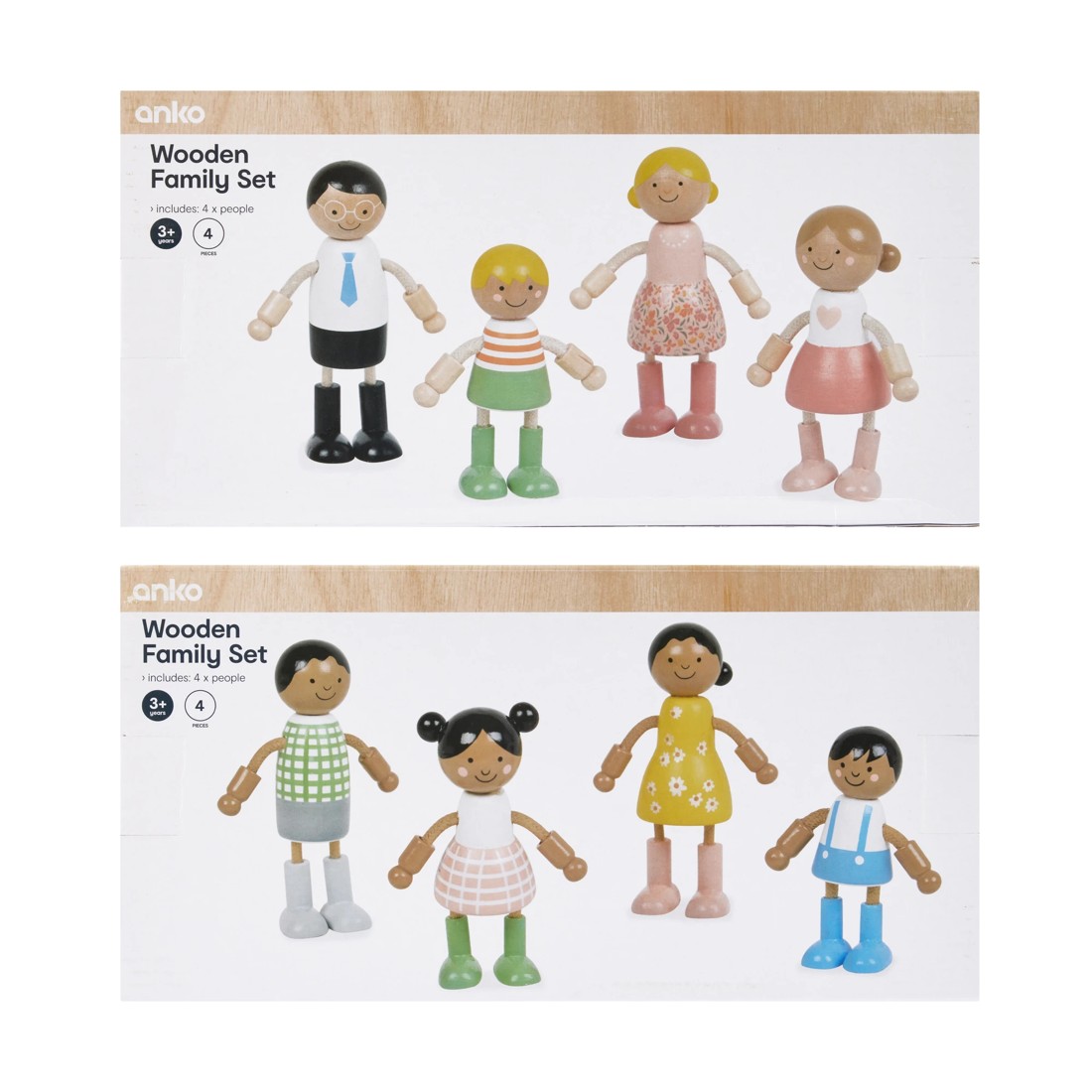 9 4 Piece Wooden Family Set - Assorted, 9 of 9