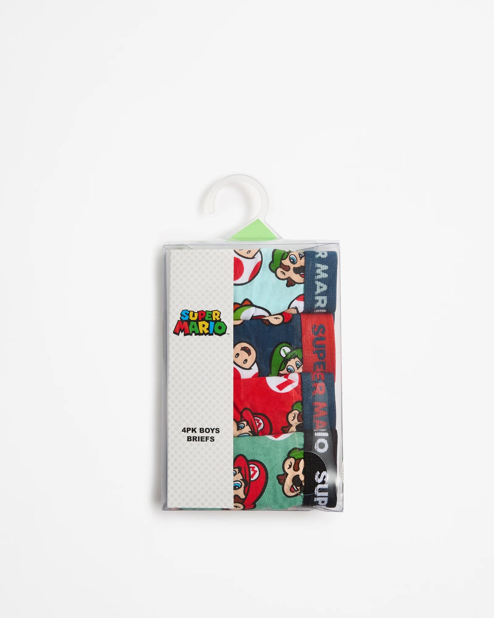 2 Super Mario Boys' 4-pack Cotton-rich Briefs — Size 2-3, Multi Print SUPER MARIO, 2 of 2