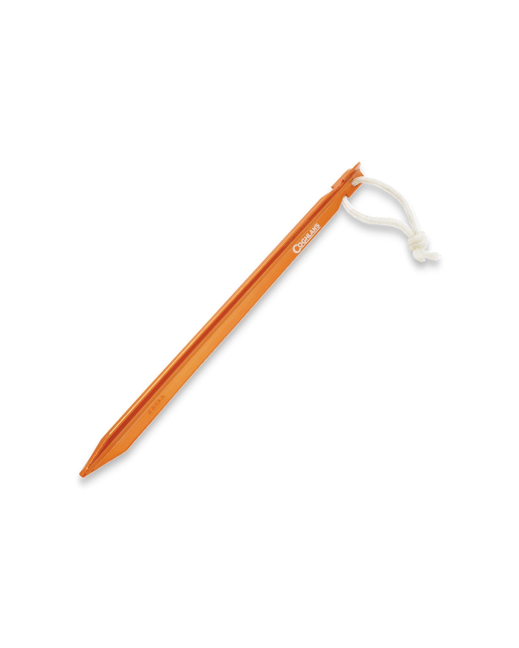 2 Coghlans Ultralight Tent Stakes Aluminium Set Of 4 Guy Line Notch - Orange, 2 of 2