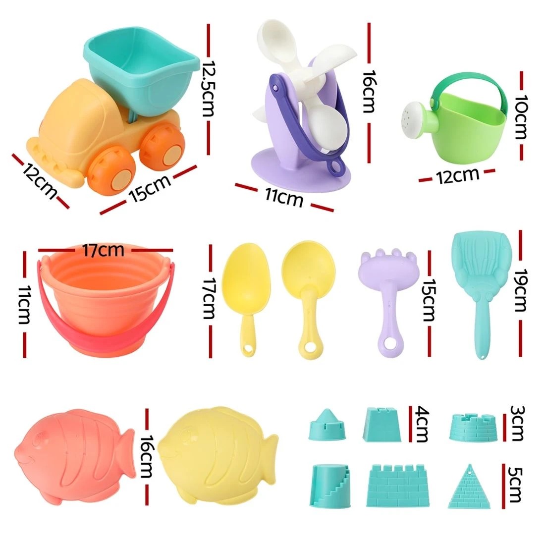 2 Keezi Kids Water Table Tool Kit Sand Truck Windmill Bucket Shovel Sandpit Toys - Multi, 2 of 5