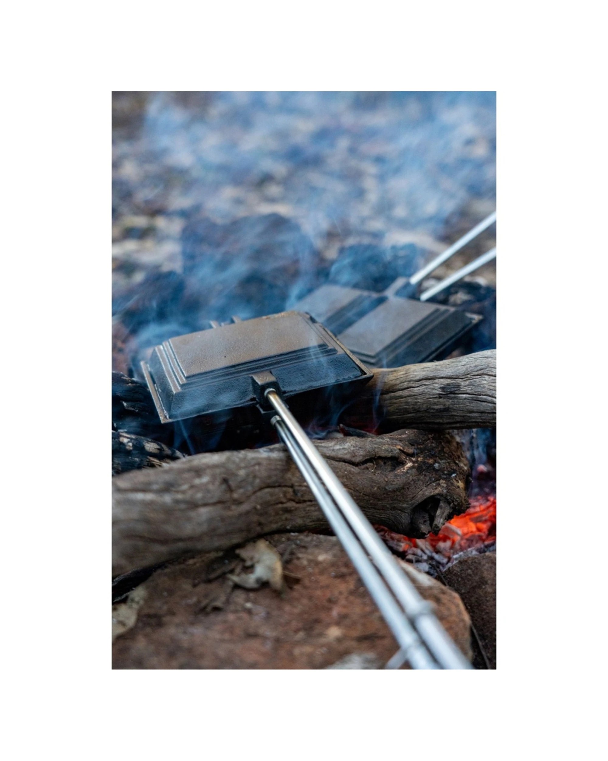 4 Wildtrak Jaffle Cast Iron Single With Wood Handle Camping Cookware - Black, 4 of 7
