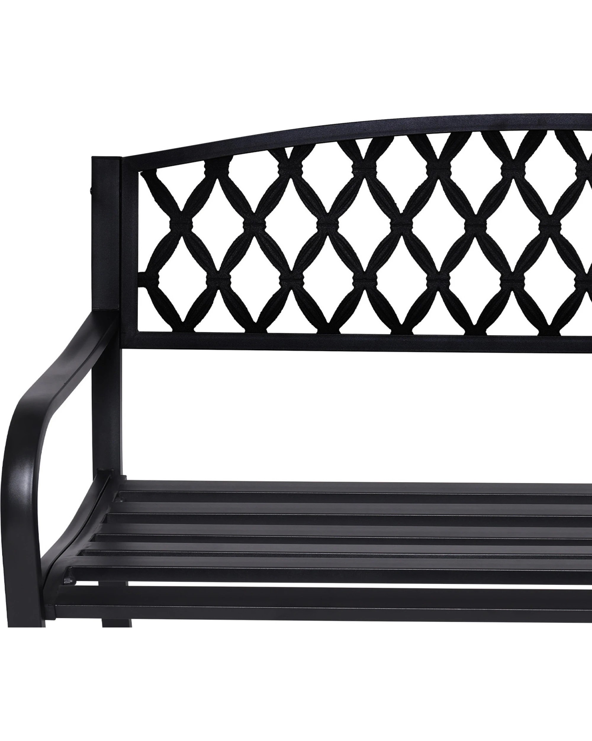 8 Wallaroo Steel Outdoor 2 to 3 Seater Garden Bench Rust Resistant Cast Iron 300kg Capacity - Black, 8 of 10