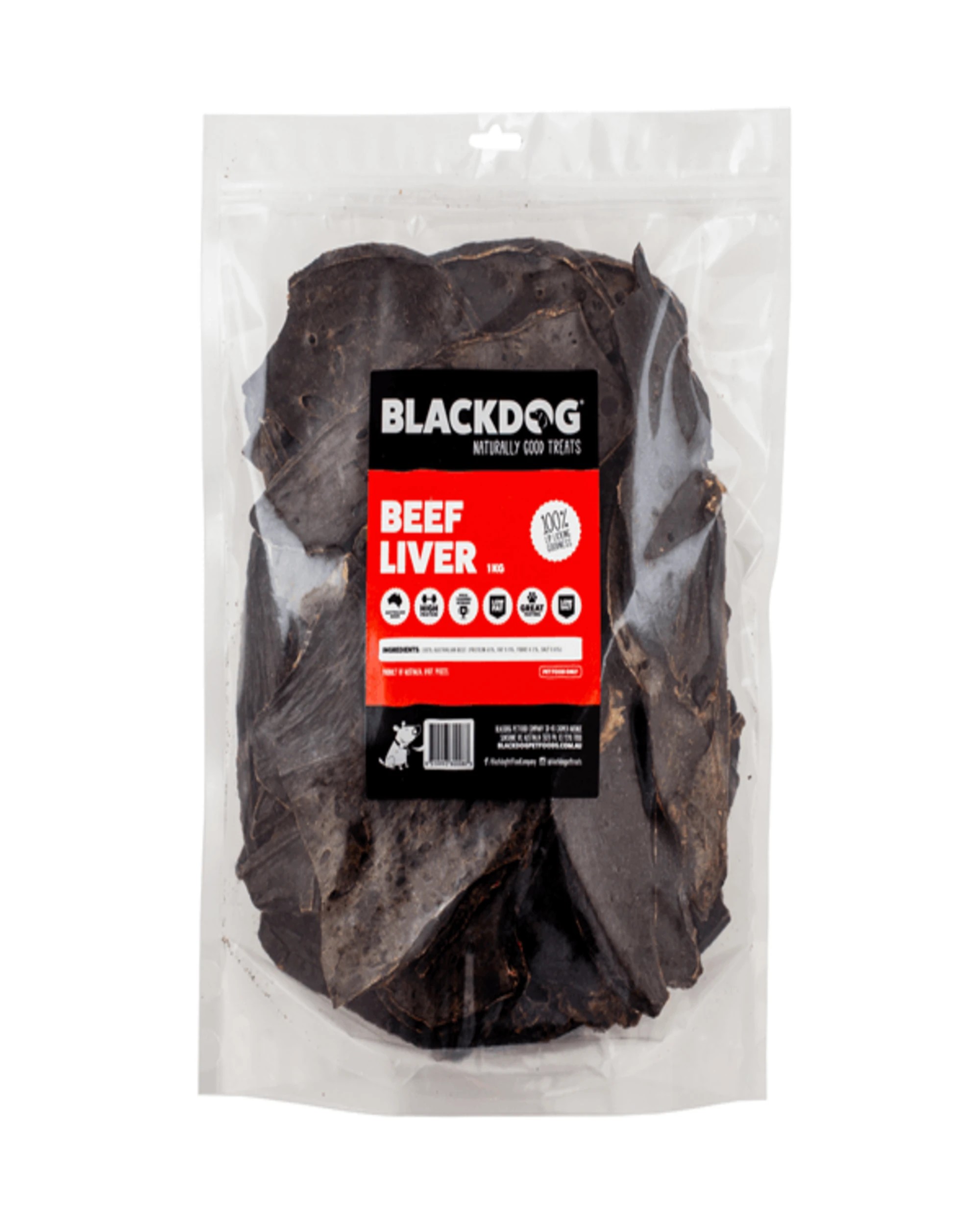 2 Blackdog Dog Treats Beef Liver - 150g, 2 of 3