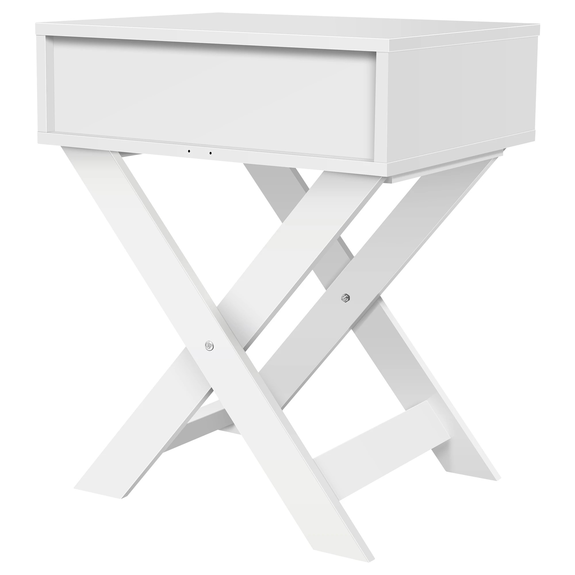 3 Alfordson Bedside Table Nightstand Side Storage Cabinet French Country - White, 3 of 10