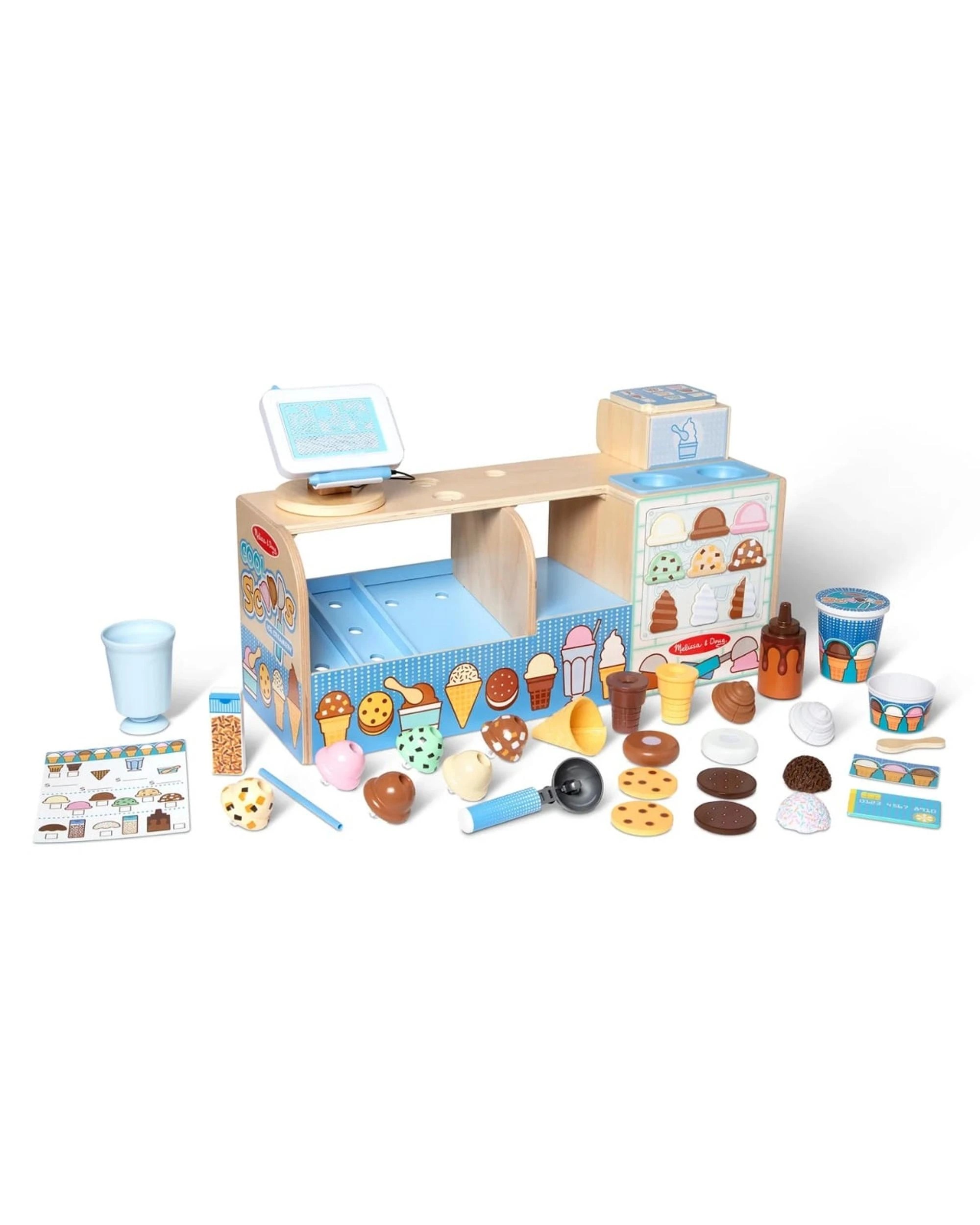 2 Melissa and Doug Cool Scoops Ice Creamery Wooden Play Set, 2 of 7