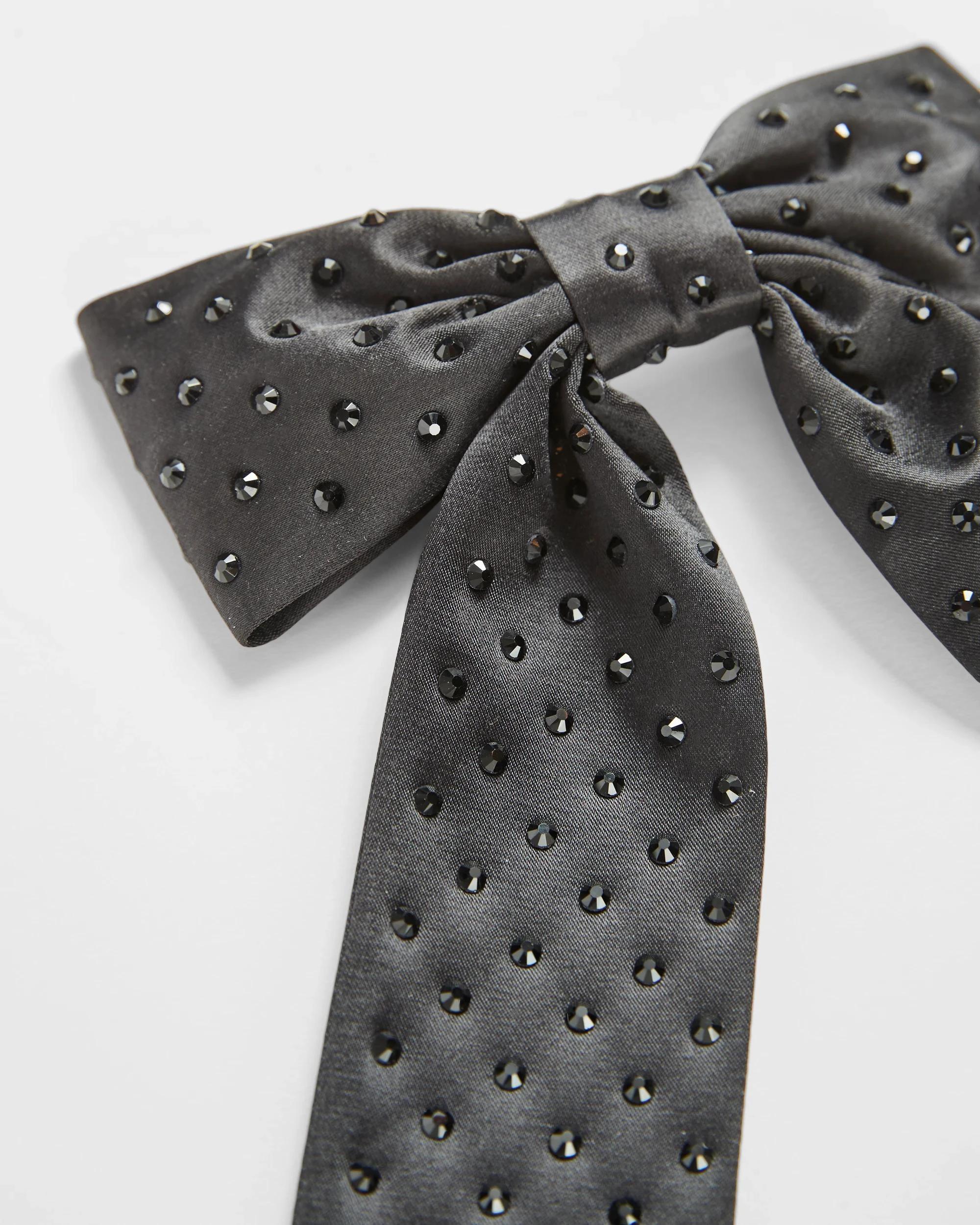 2 Target Sparkle Satin Bow Barette BLACK, 2 of 2