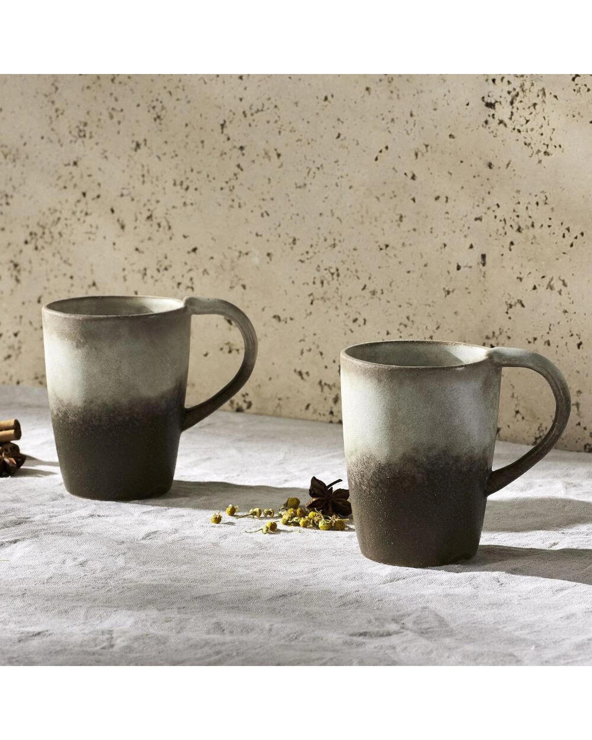 2 Grand Designs Dusk Stoneware 4 Piece Mug Set 300ml Cream & Brown - Multi, 2 of 5