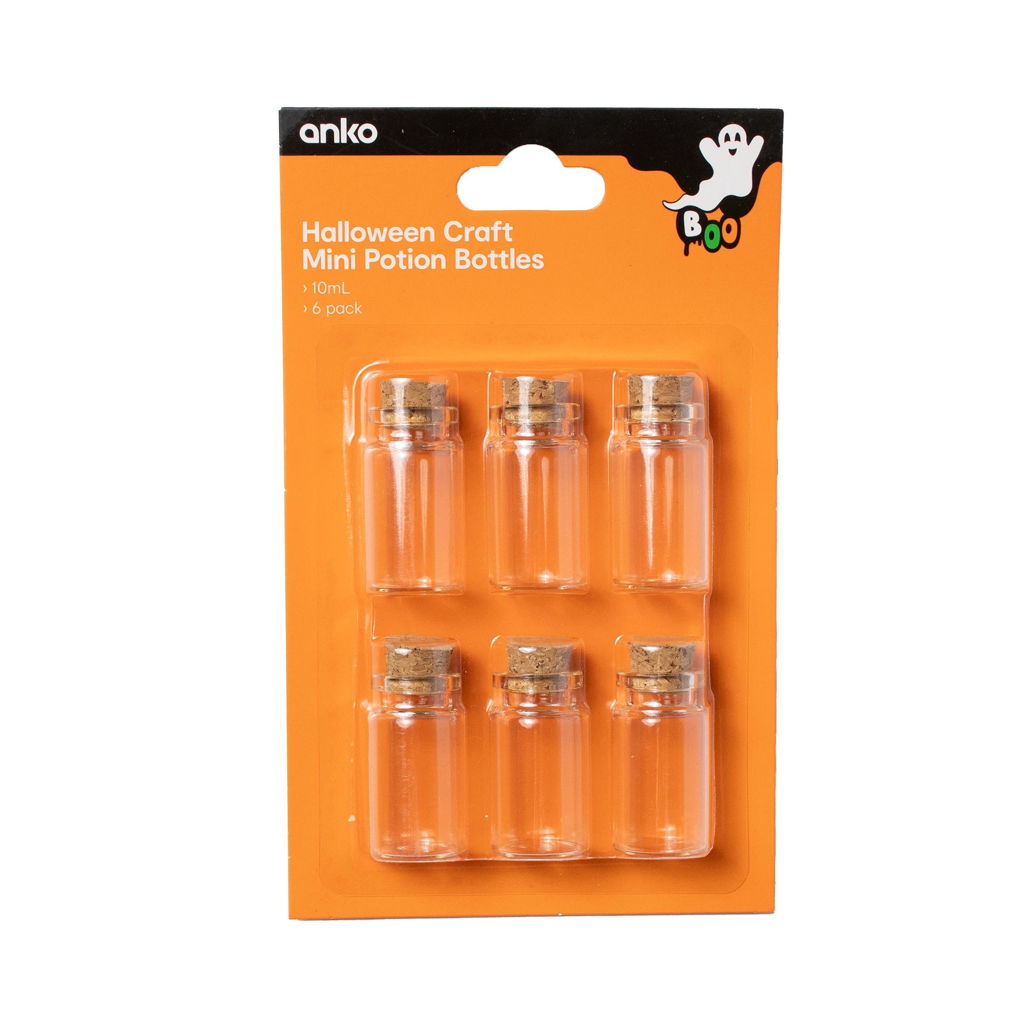 1 6 Pack Halloween Craft Mini Potion Bottles, 1 of 5