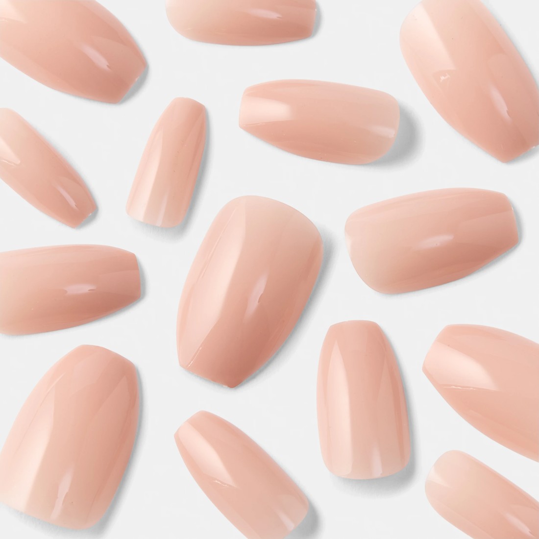 4 OXX Cosmetics 24 Pack Artificial Nails with Adhesive - Coffin Shape, Nude, 4 of 5