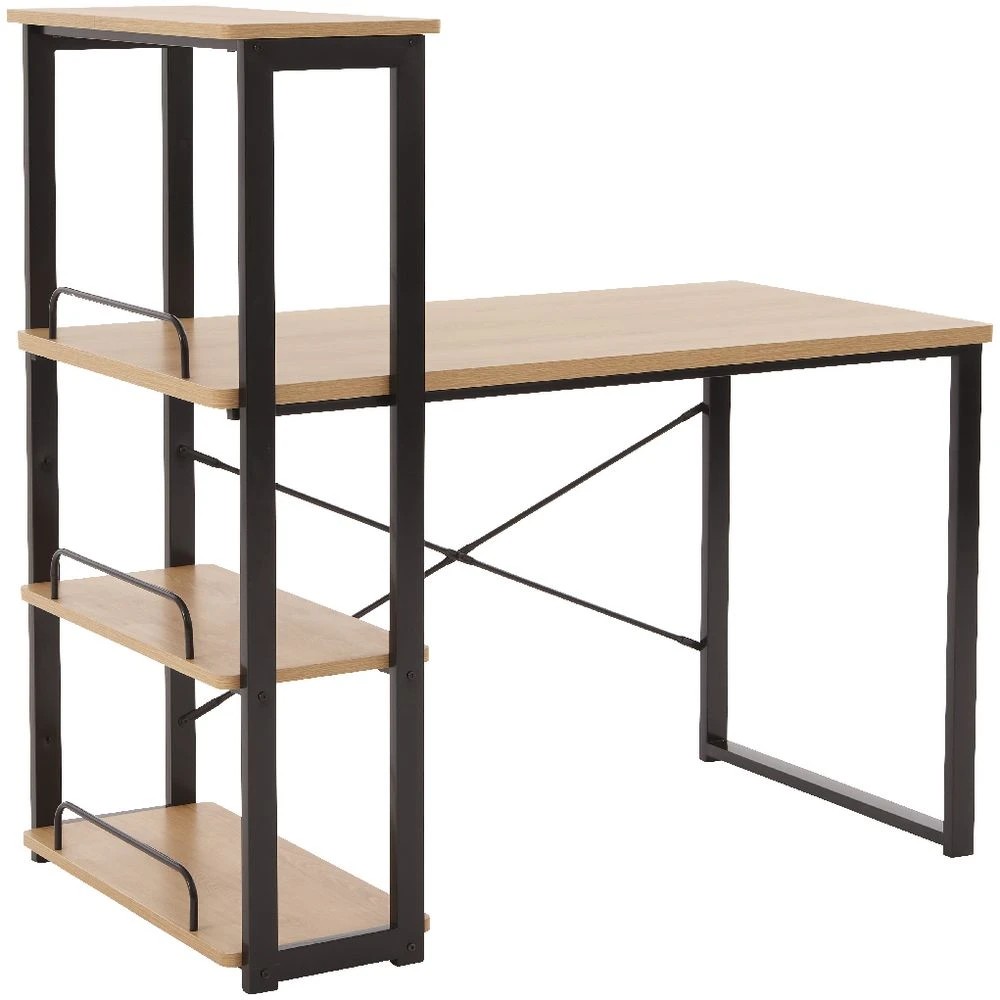 2 Otto Arundale Side Shelf Desk 1200mm Black/Oak Desks, Tables and Workstations, 2 of 8