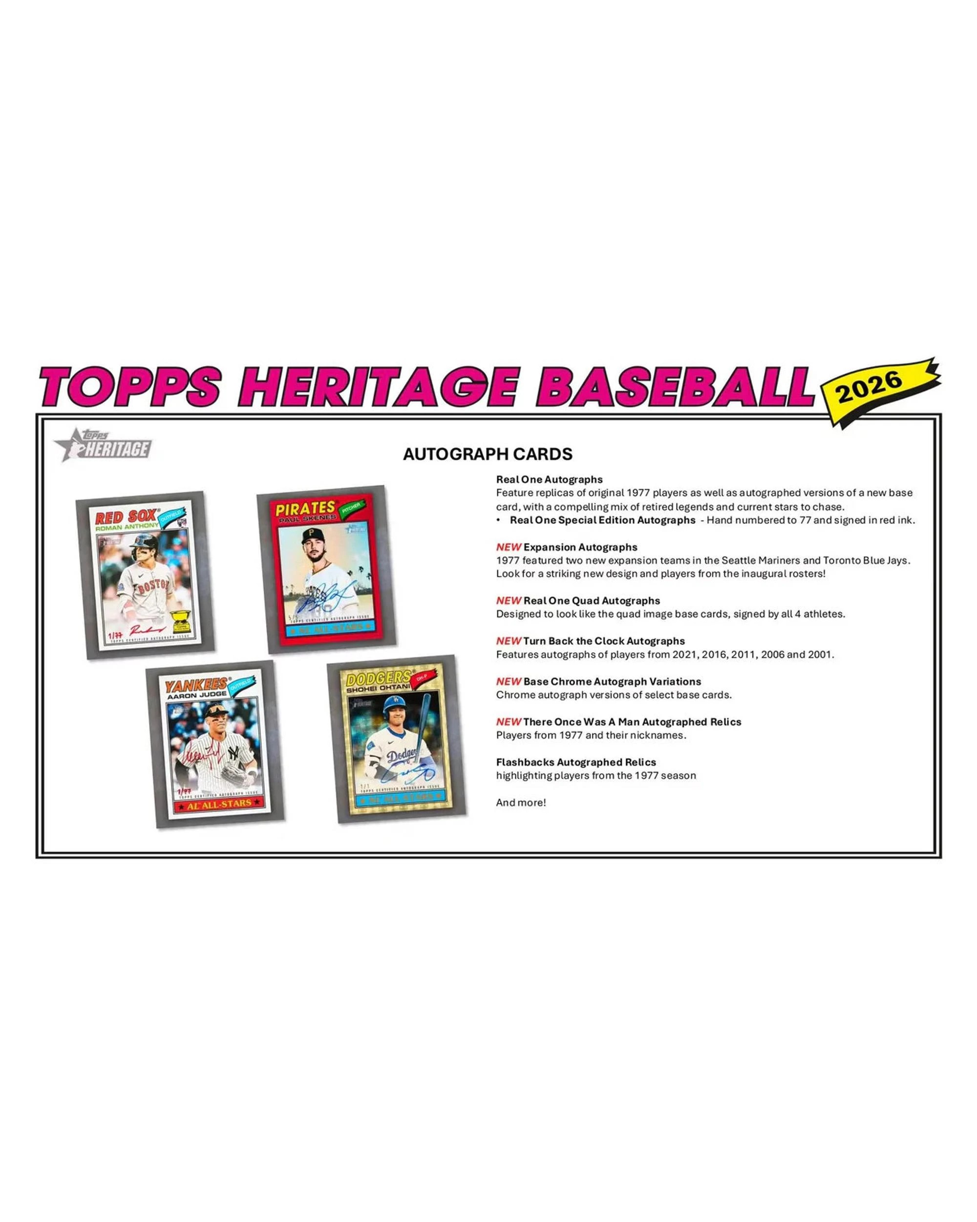 2 Topps MLB 2026 Baseball Heritage Hobby Pack, 2 of 5