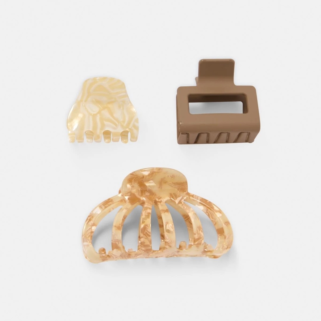 2 3 Pack Mix Statement Claw Hair Clips, 2 of 4