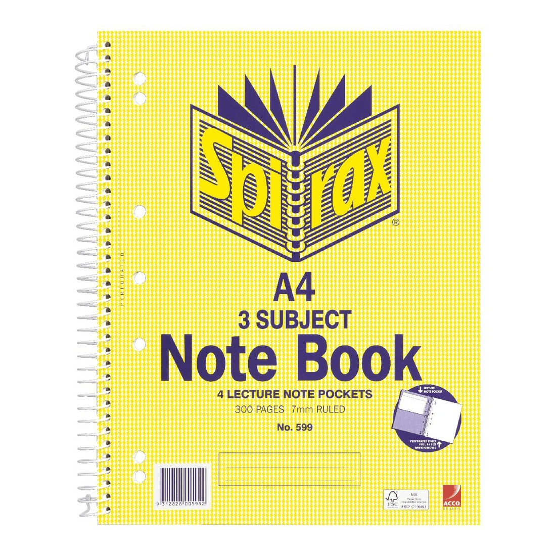 4 Spirax A4 3 Subject Notebook 300 Page, 4 of 4