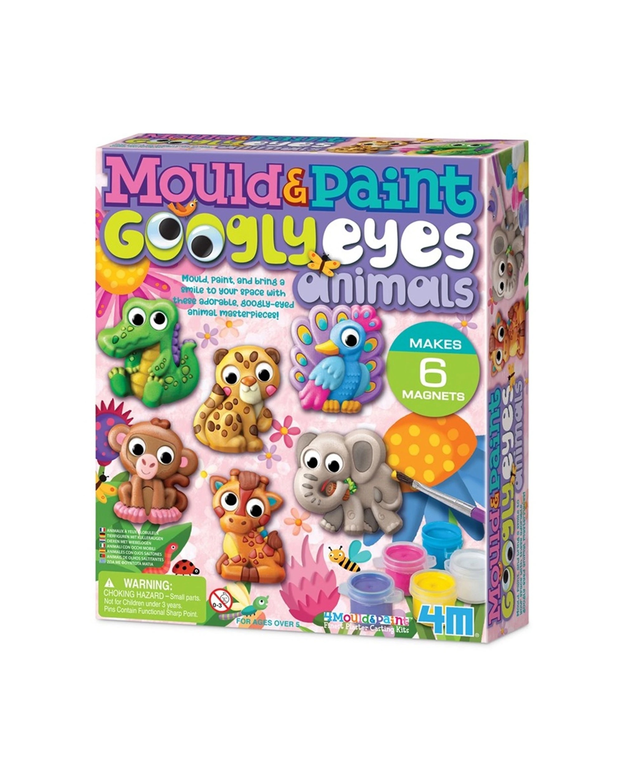 1 4M Mould & Paint Googly Eyes Animals Kids Children Art Craft Activity Kit - Multi, 1 of 1