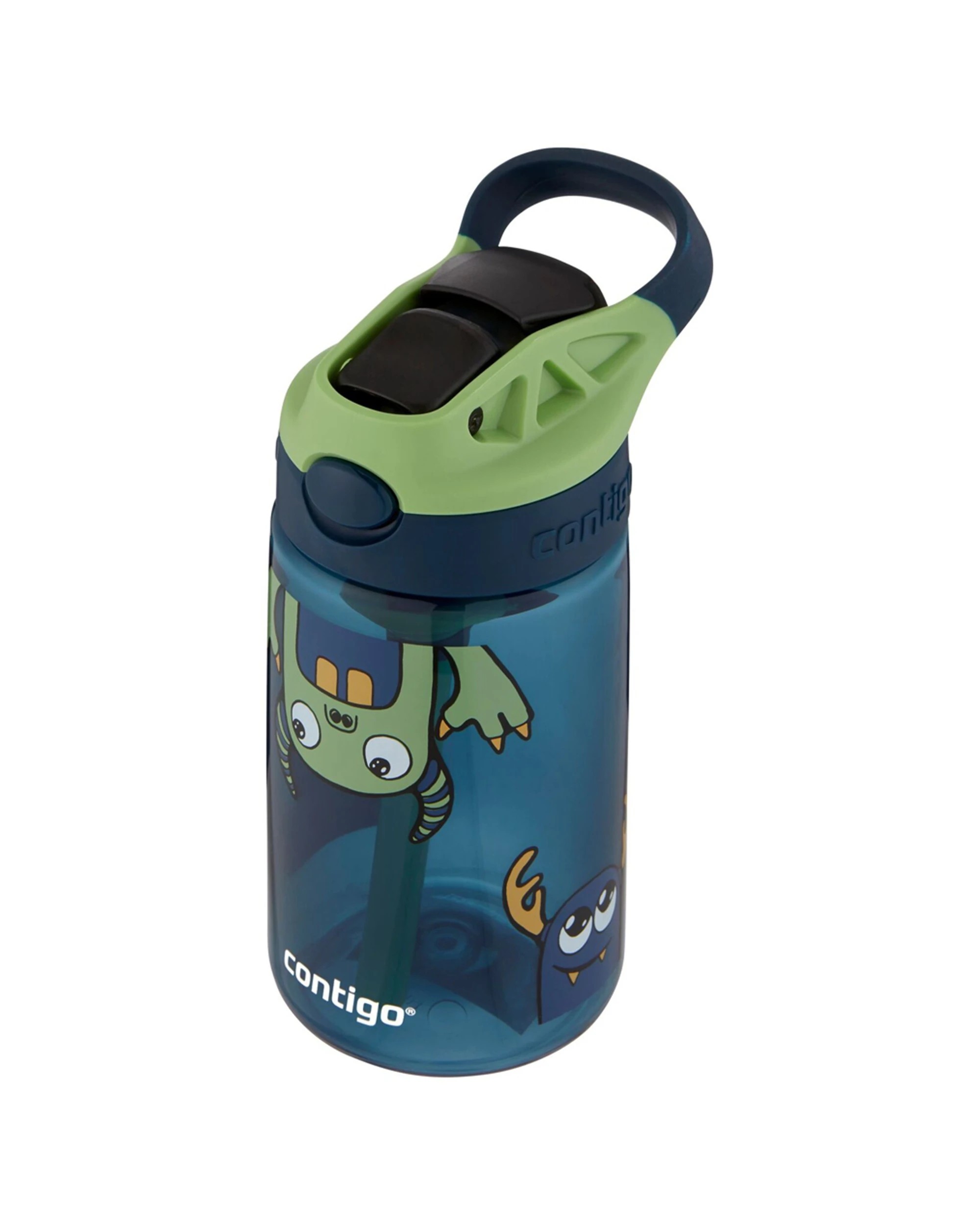 1 Contigo Kids Autospout Water Bottle 414ml Monsters Design BPA-Free - Multi, 1 of 5