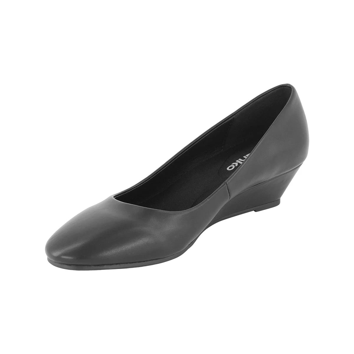3 Court Wedge Comfort Pumps Black, 3 of 5