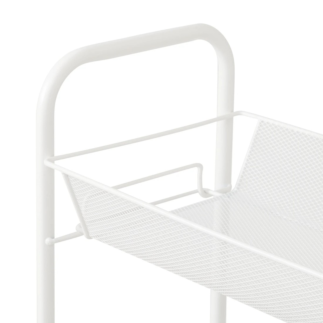 6 Slim Line Metal Trolley - White, 6 of 8